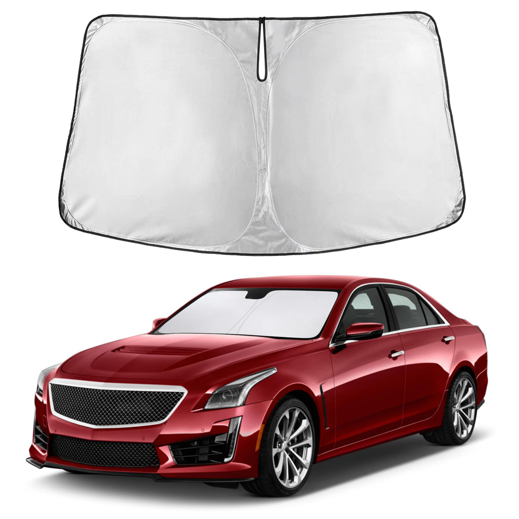 EcoNour RV Windshield Sunshade | Reflective RV Windshield Cover for UV Rays & Heat Protection, Keeps Your RV Motorhome Cool | Shades for RV Fits RVs, Trucks, Motorhomes, Buses | XXXXX-Large 102"x51"