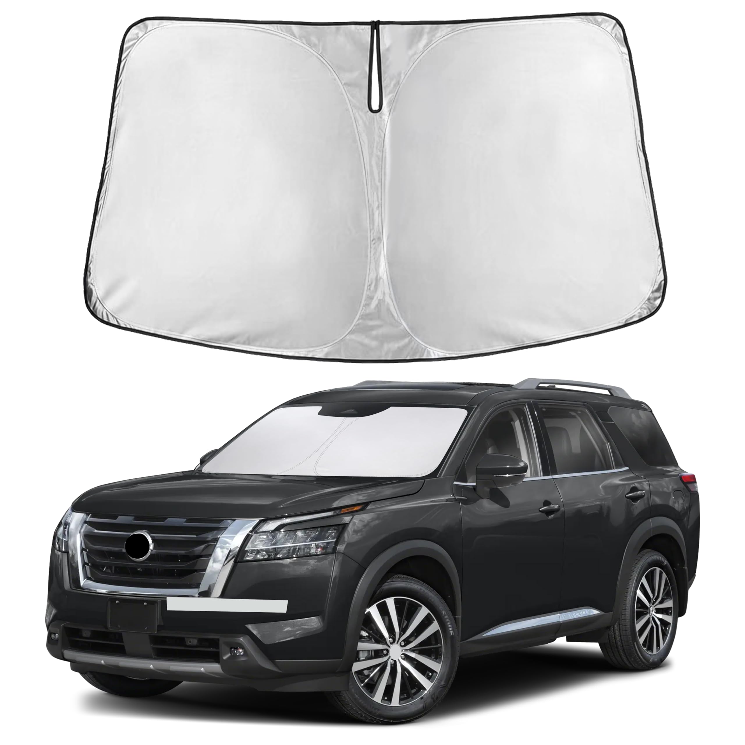Autovir Windshield Sun Shade, Front car Window Shades Sun Visors