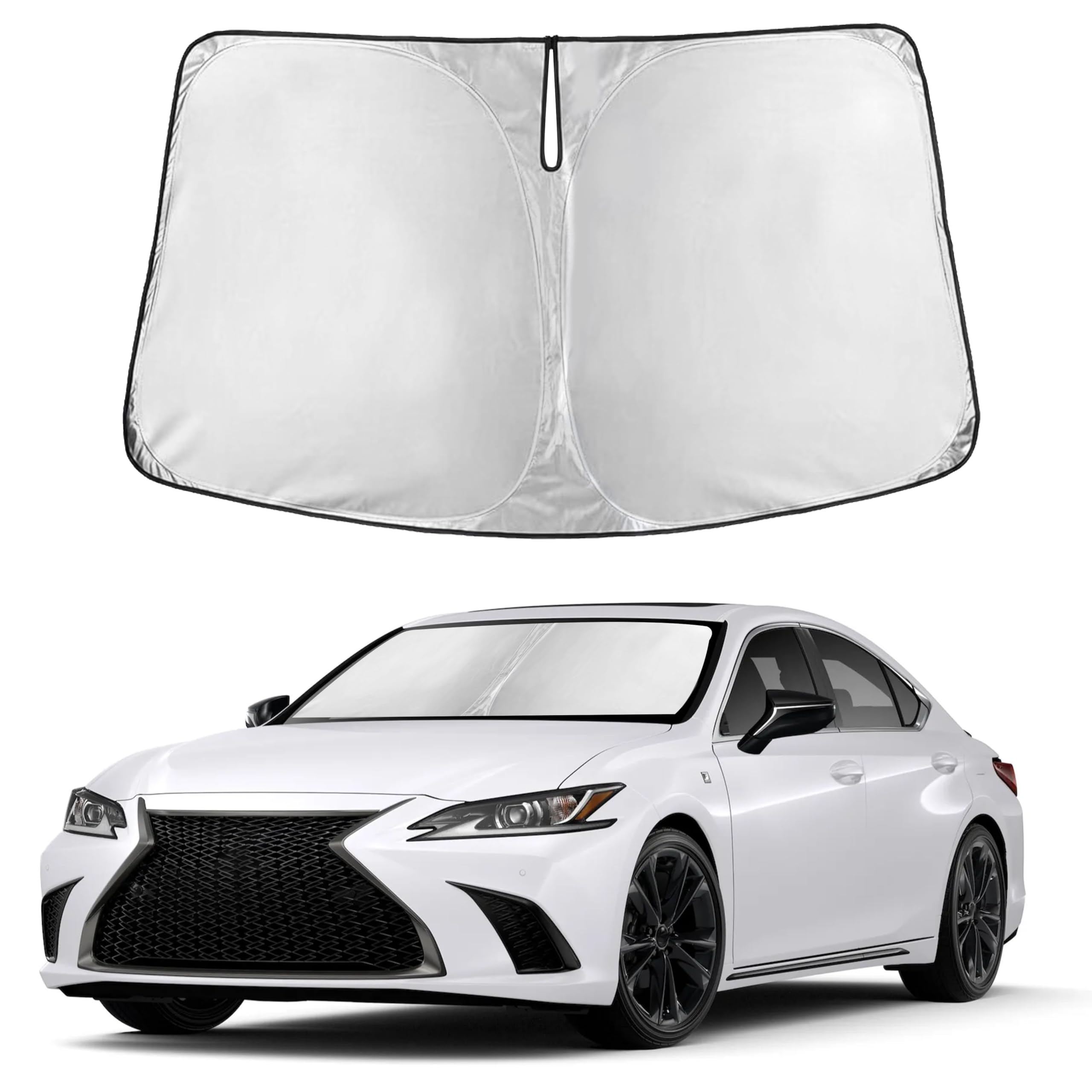 Autovir Windshield Sun Shade, Front car Window Shades Sun Visors