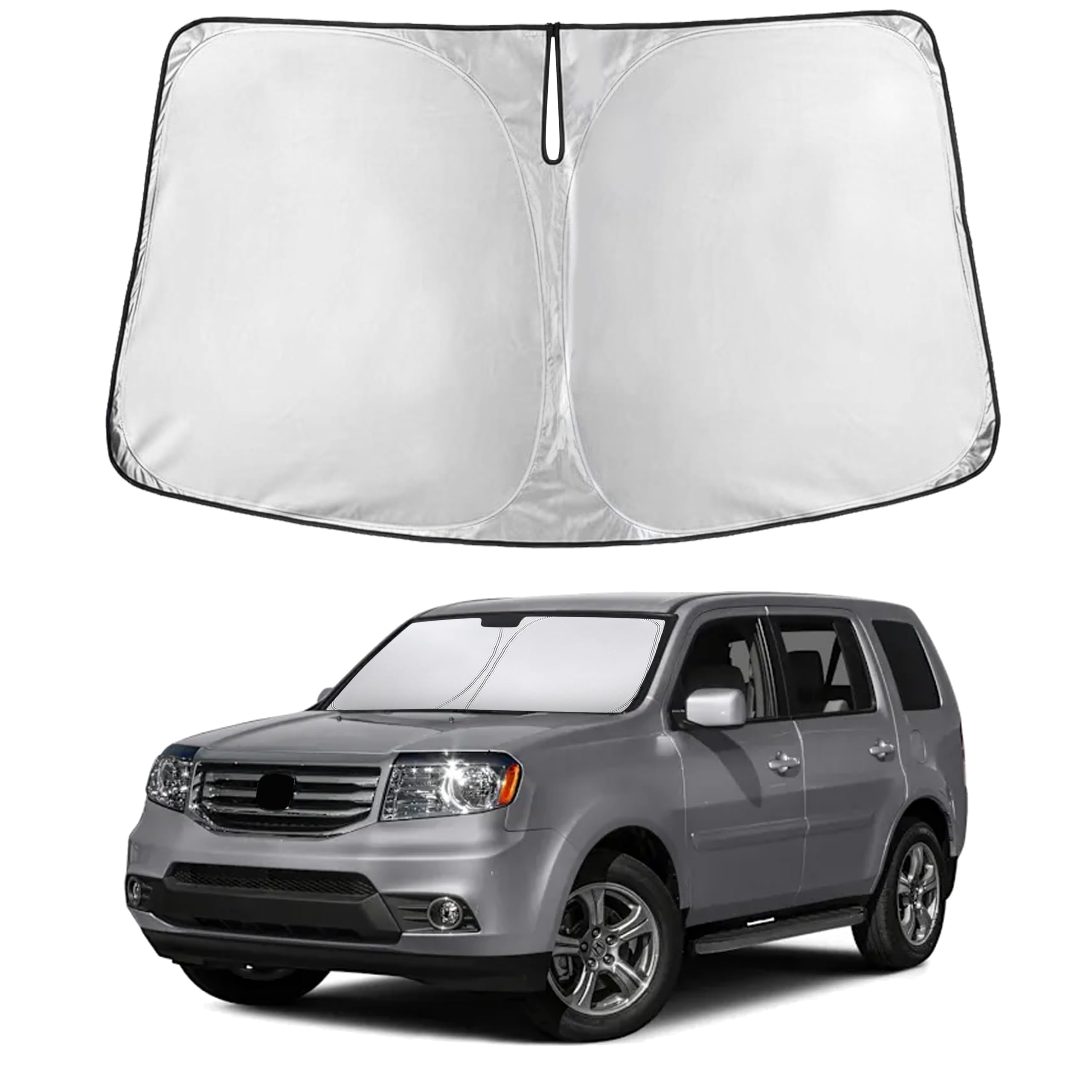 EcoNour RV Windshield Sunshade | Reflective RV Windshield Cover for UV Rays & Heat Protection, Keeps Your RV Motorhome Cool | Shades for RV Fits RVs, Trucks, Motorhomes, Buses | XXXXX-Large 102"x51"