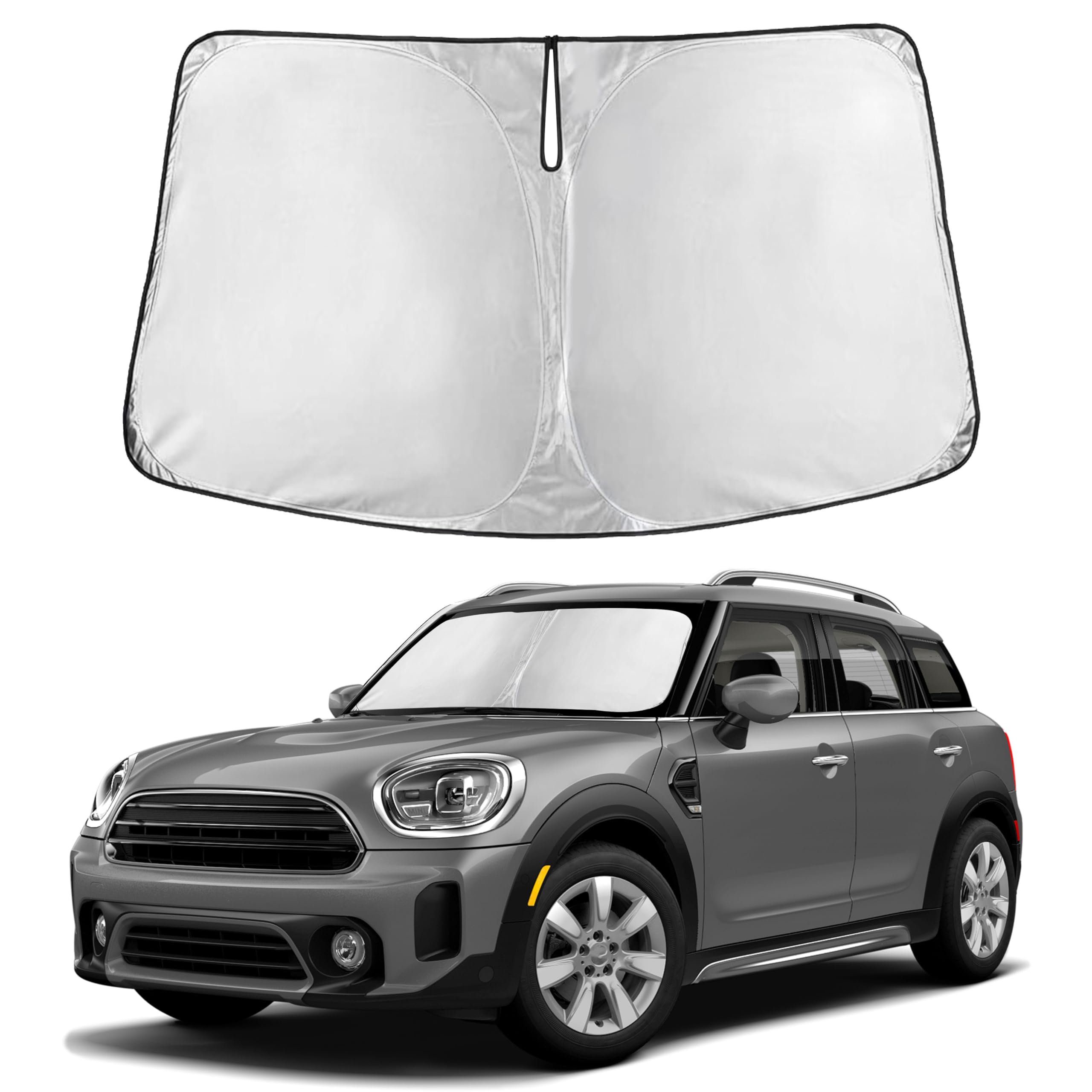 Autovir Windshield Sun Shade, Front car Window Shades Sun Visors