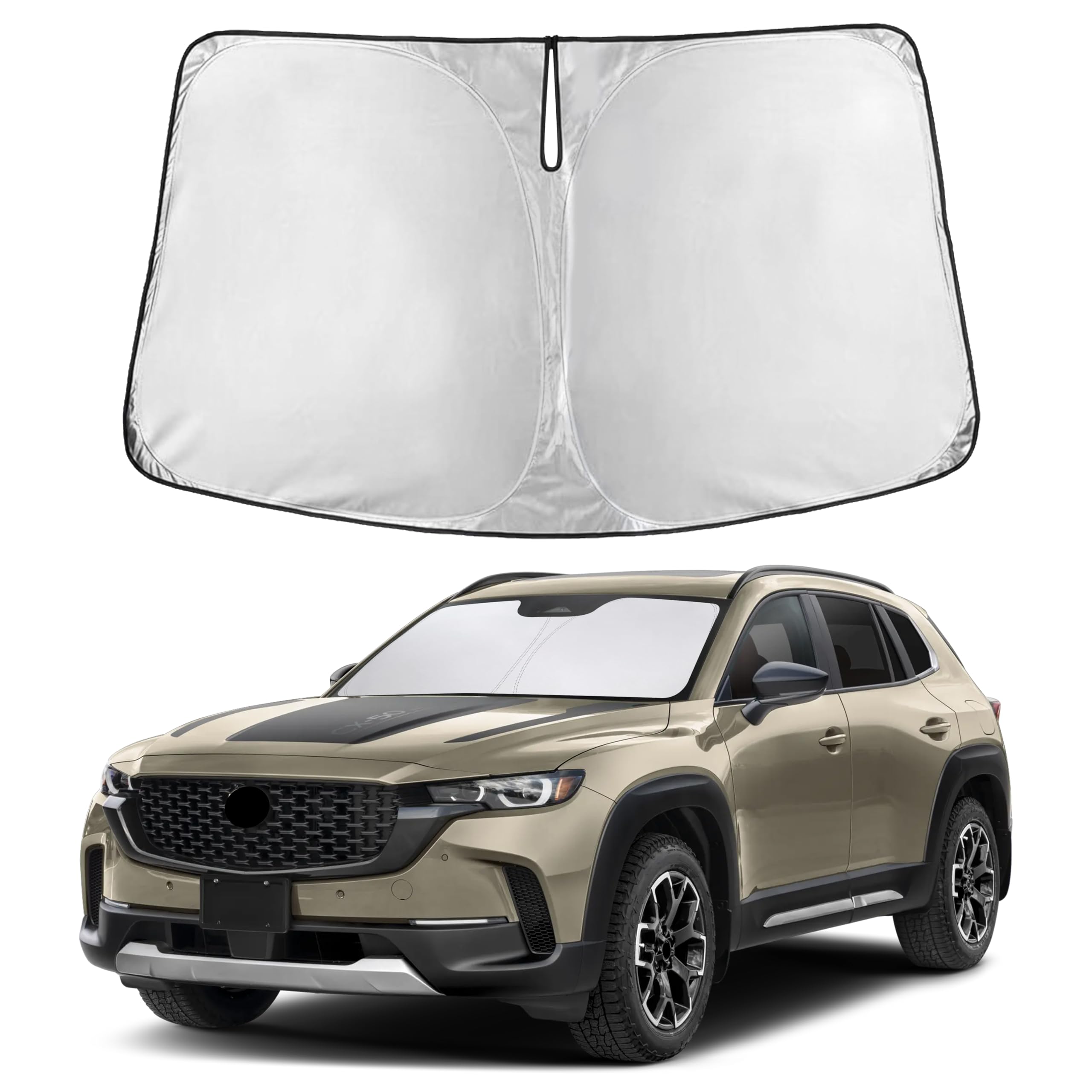 Autovir Windshield Sun Shade, Front car Window Shades Sun Visors