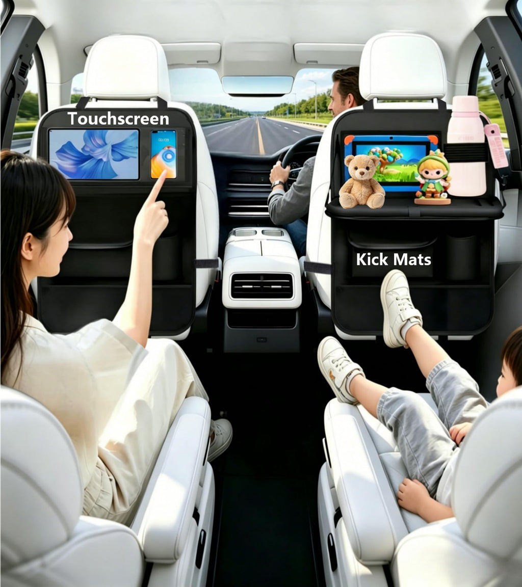 TCJJ Backseat Organizer & Kick Mat Seat Protector