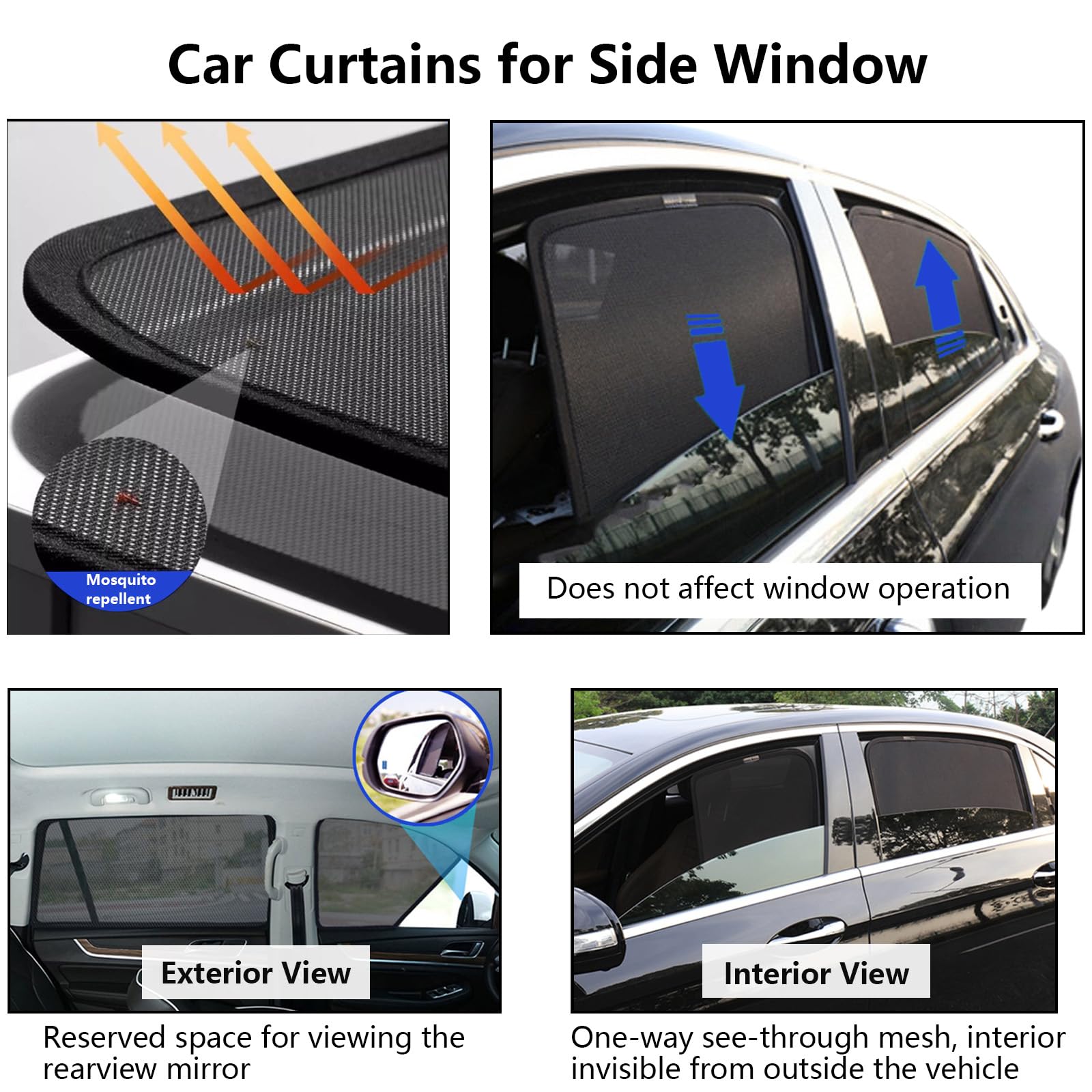 Automotive Window Sunshades for Subaru Outback 2010-2014,UV Protection Magnetic Side Window Sun Shade for Camping,Napping,and Relaxing