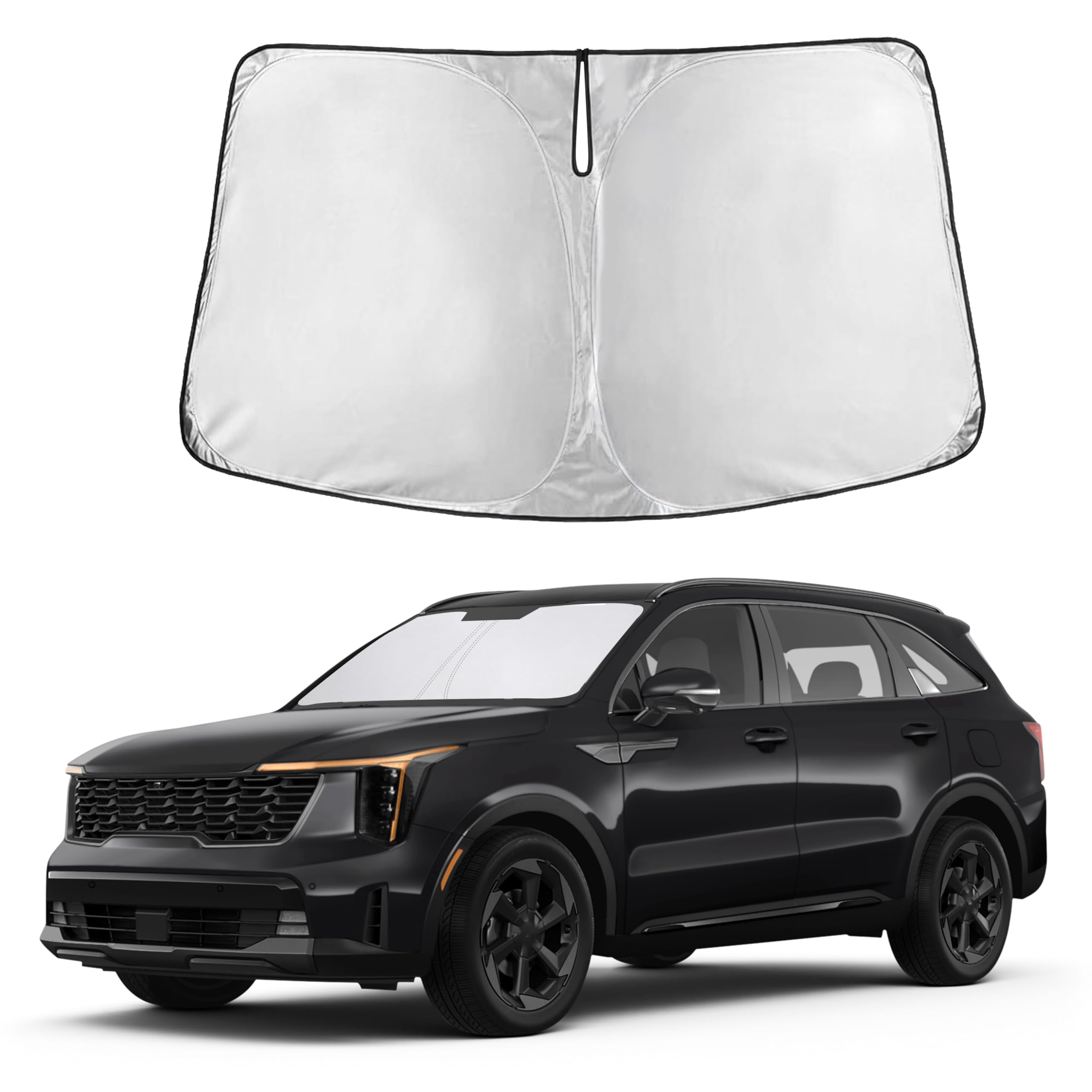 Autovir Windshield Sun Shade, Front car Window Shades Sun Visors