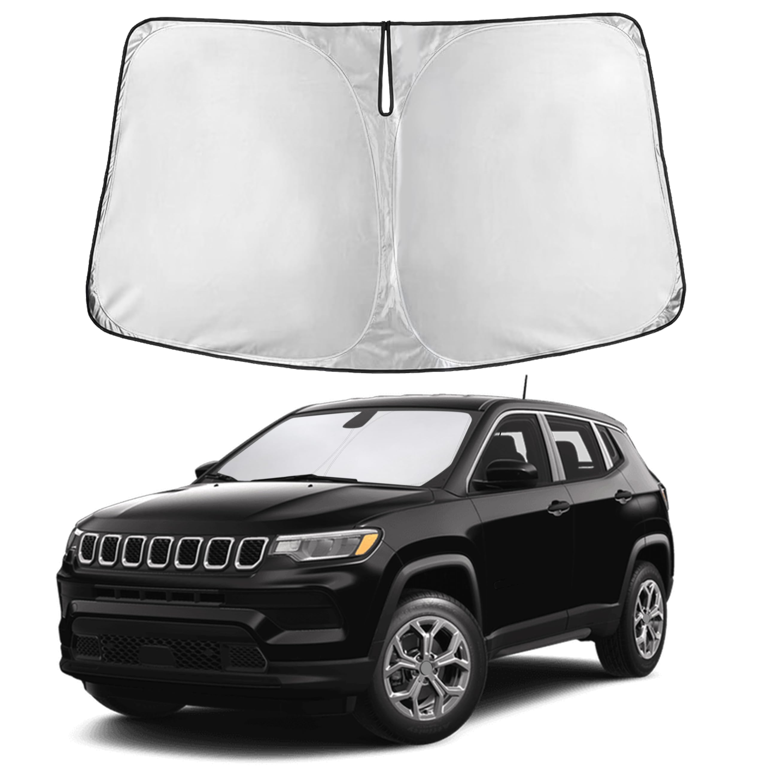 Autovir Windshield Sun Shade, Front car Window Shades Sun Visors