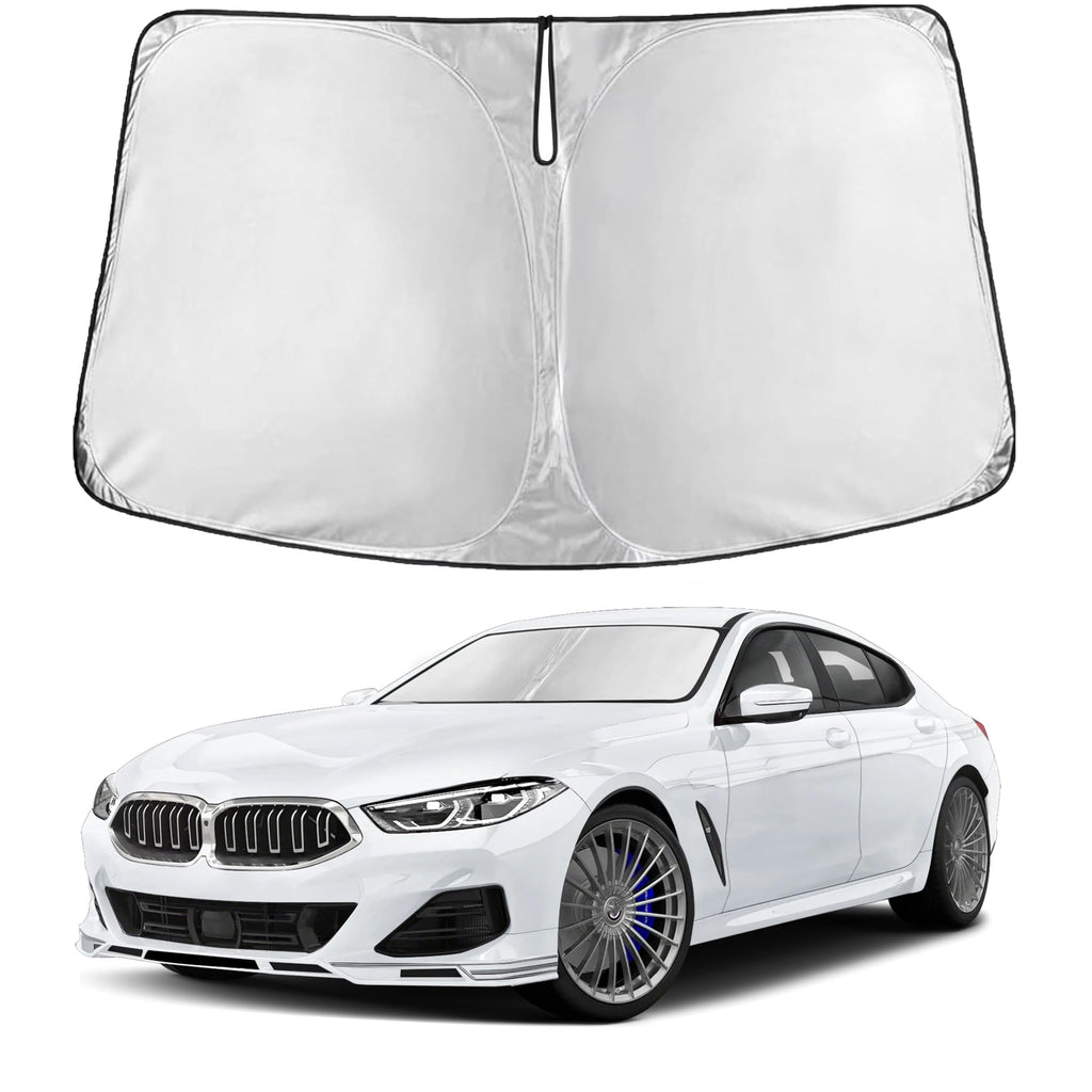 EcoNour RV Windshield Sunshade | Reflective RV Windshield Cover for UV Rays & Heat Protection, Keeps Your RV Motorhome Cool | Shades for RV Fits RVs, Trucks, Motorhomes, Buses | XXXXX-Large 102"x51"