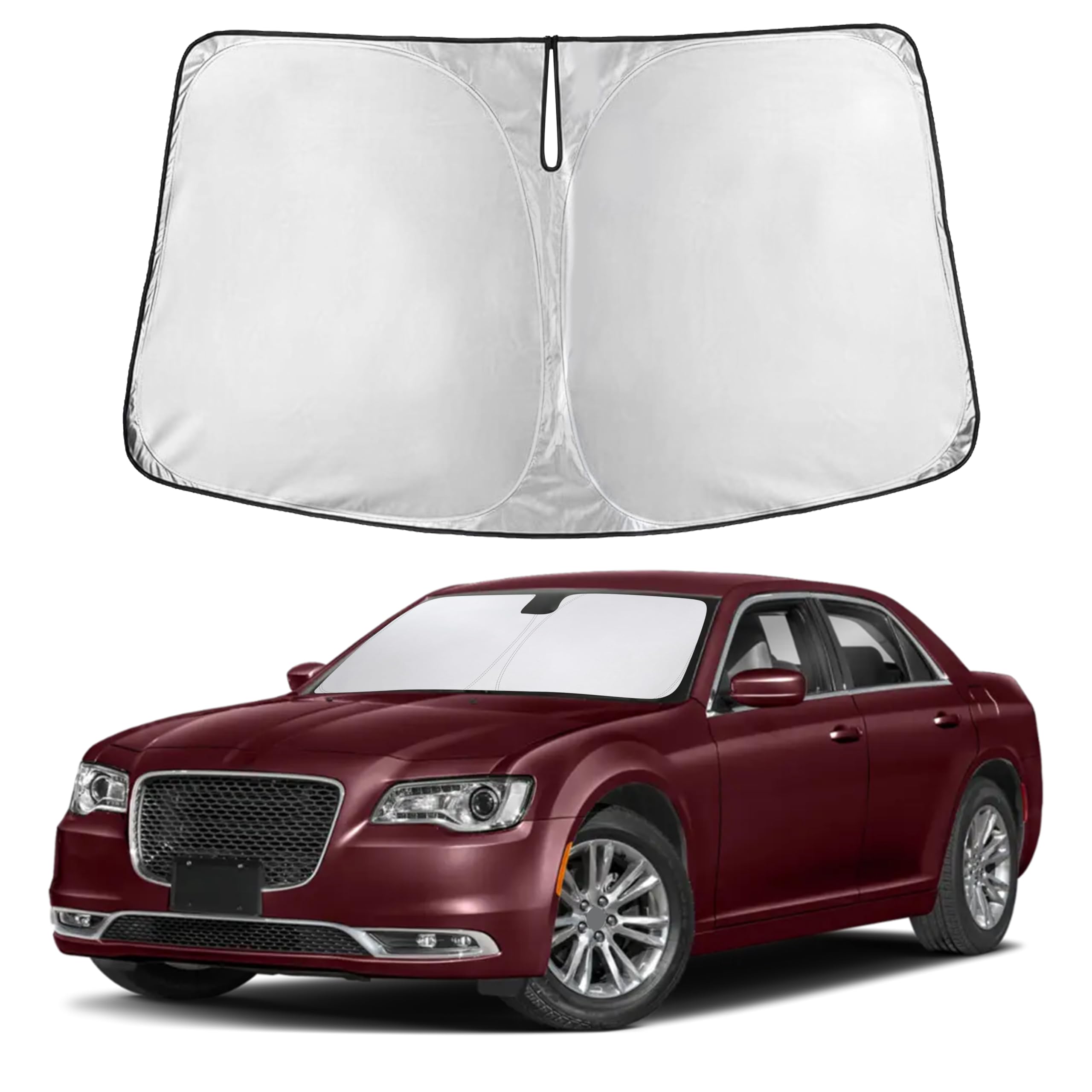 EcoNour RV Windshield Sunshade | Reflective RV Windshield Cover for UV Rays & Heat Protection, Keeps Your RV Motorhome Cool | Shades for RV Fits RVs, Trucks, Motorhomes, Buses | XXXXX-Large 102"x51"