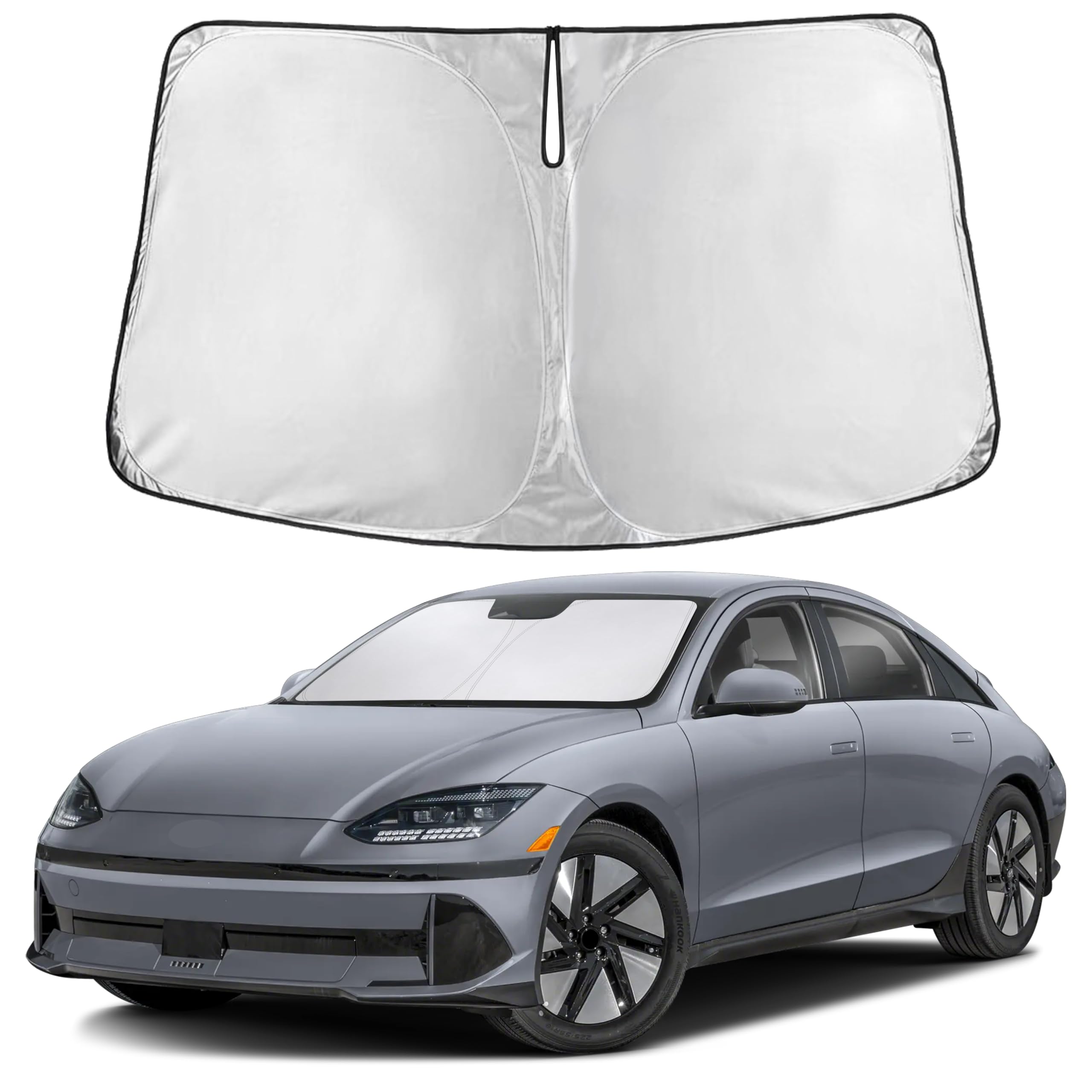 EcoNour RV Windshield Sunshade | Reflective RV Windshield Cover for UV Rays & Heat Protection, Keeps Your RV Motorhome Cool | Shades for RV Fits RVs, Trucks, Motorhomes, Buses | XXXXX-Large 102"x51"