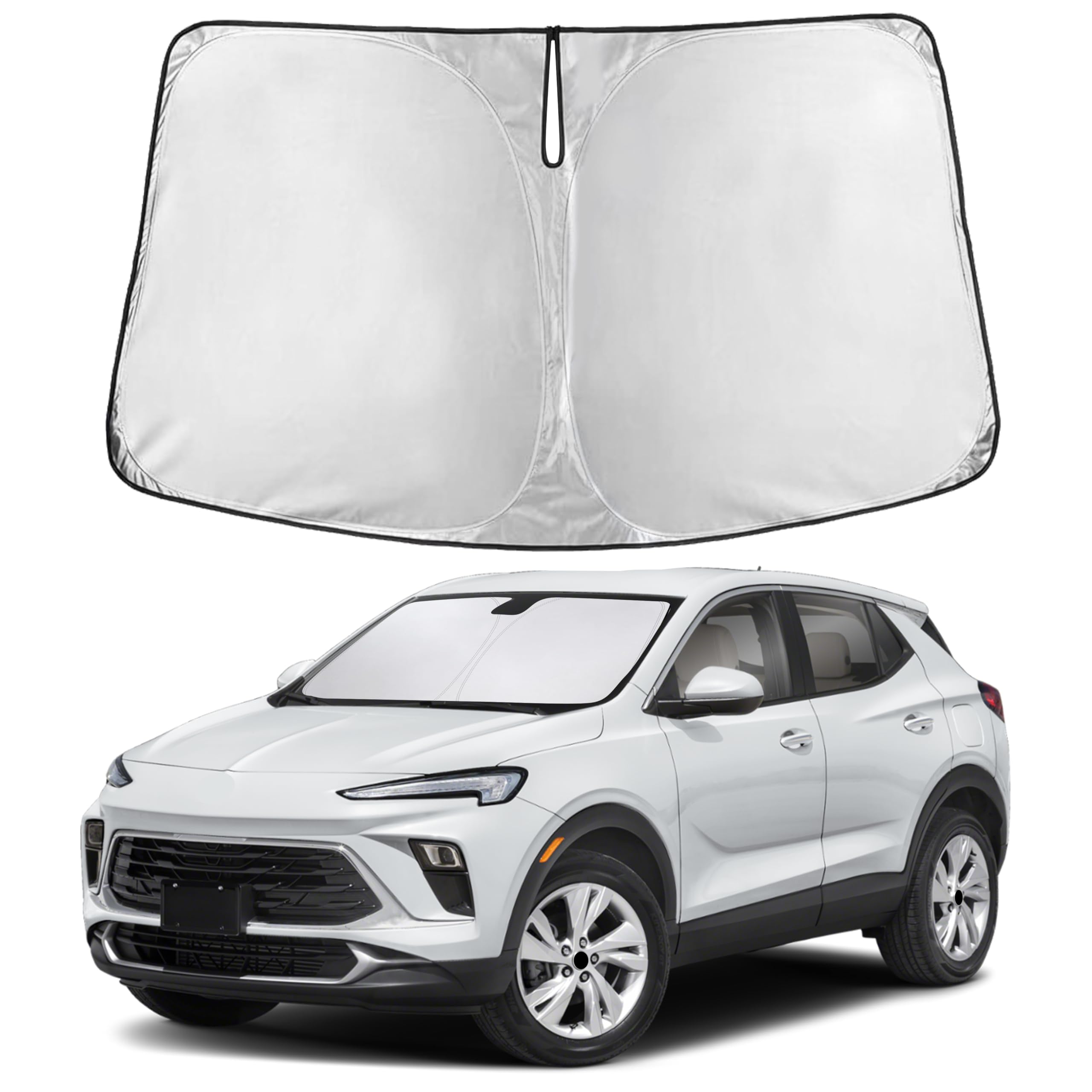EcoNour RV Windshield Sunshade | Reflective RV Windshield Cover for UV Rays & Heat Protection, Keeps Your RV Motorhome Cool | Shades for RV Fits RVs, Trucks, Motorhomes, Buses | XXXXX-Large 102"x51"