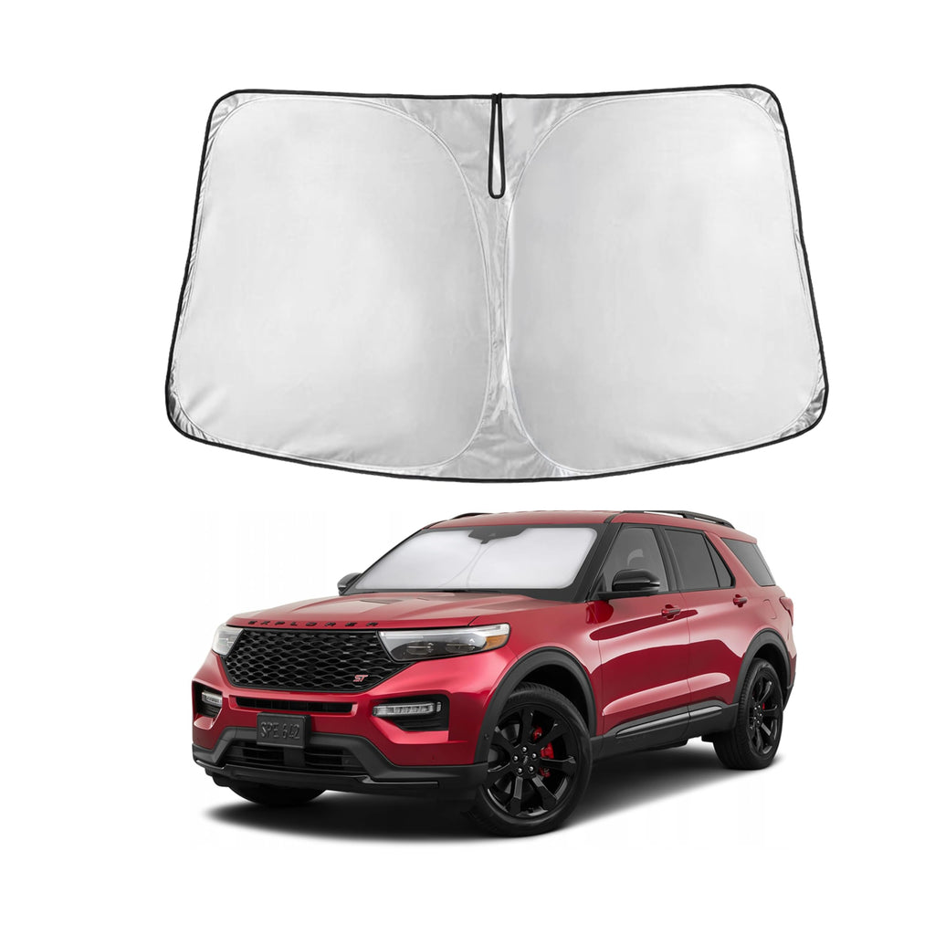 EcoNour RV Windshield Sunshade | Reflective RV Windshield Cover for UV Rays & Heat Protection, Keeps Your RV Motorhome Cool | Shades for RV Fits RVs, Trucks, Motorhomes, Buses | XXXXX-Large 102"x51"
