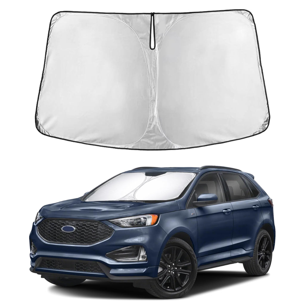 EcoNour RV Windshield Sunshade | Reflective RV Windshield Cover for UV Rays & Heat Protection, Keeps Your RV Motorhome Cool | Shades for RV Fits RVs, Trucks, Motorhomes, Buses | XXXXX-Large 102"x51"