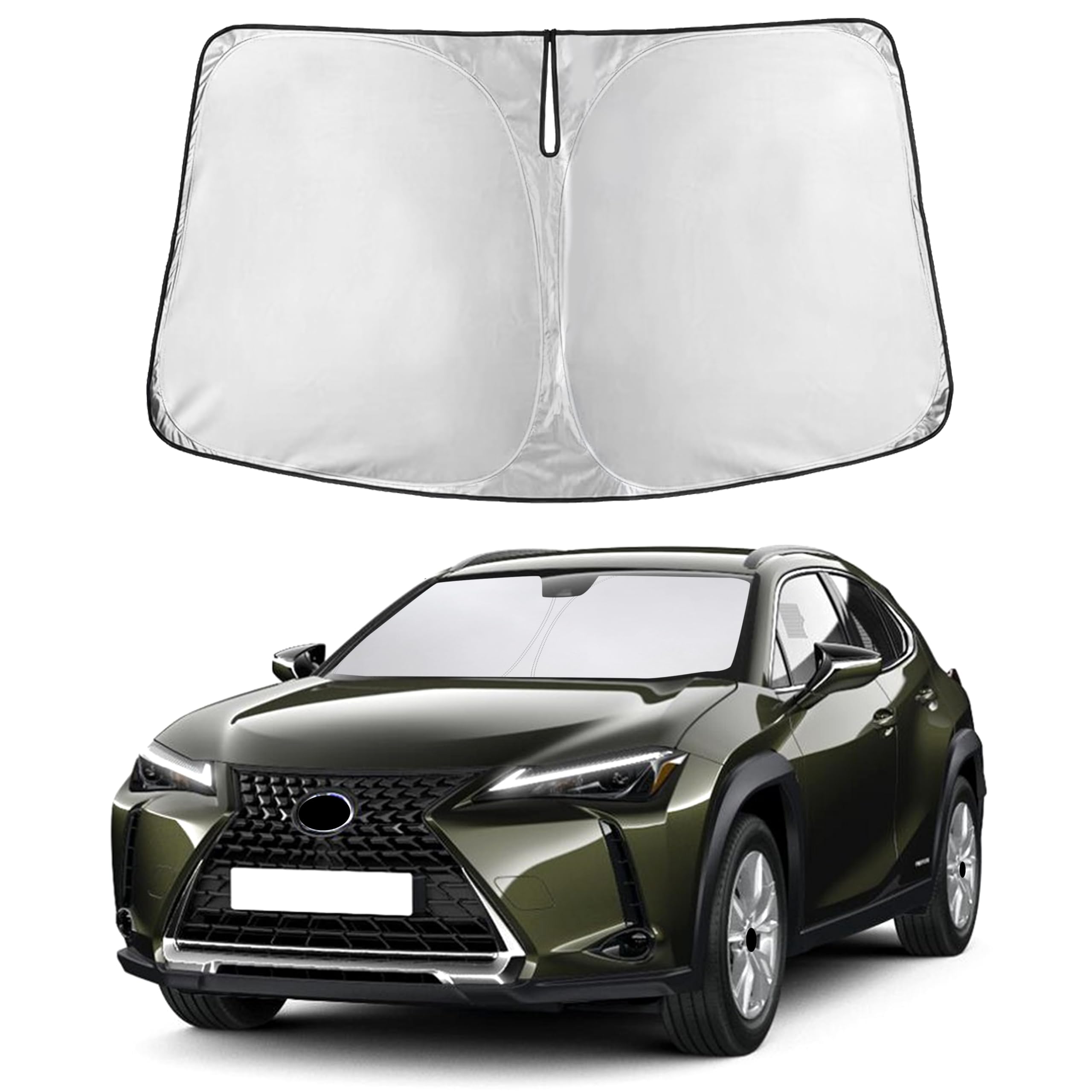Autovir Windshield Sun Shade, Front car Window Shades Sun Visors