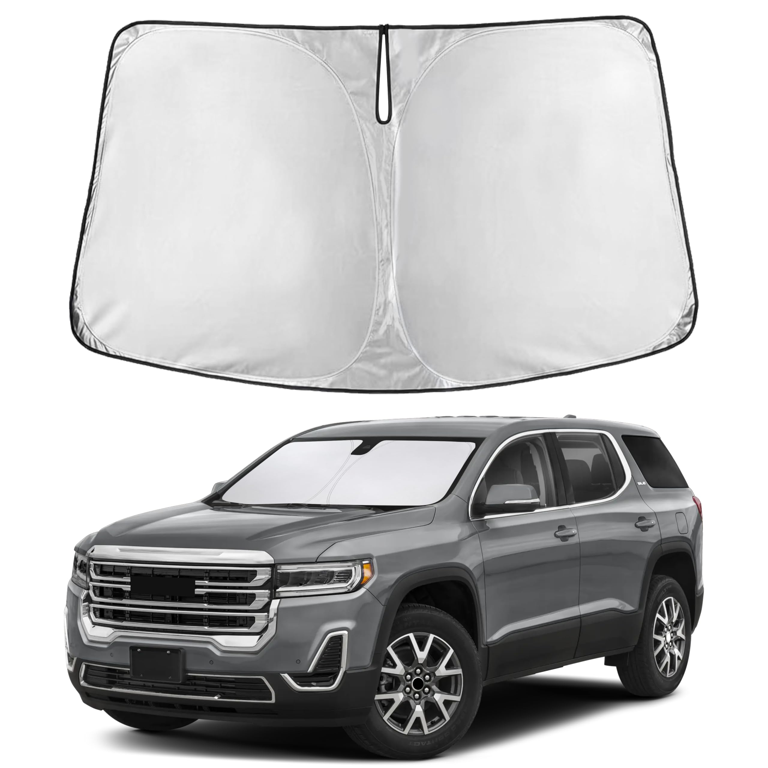 EcoNour RV Windshield Sunshade | Reflective RV Windshield Cover for UV Rays & Heat Protection, Keeps Your RV Motorhome Cool | Shades for RV Fits RVs, Trucks, Motorhomes, Buses | XXXXX-Large 102"x51"