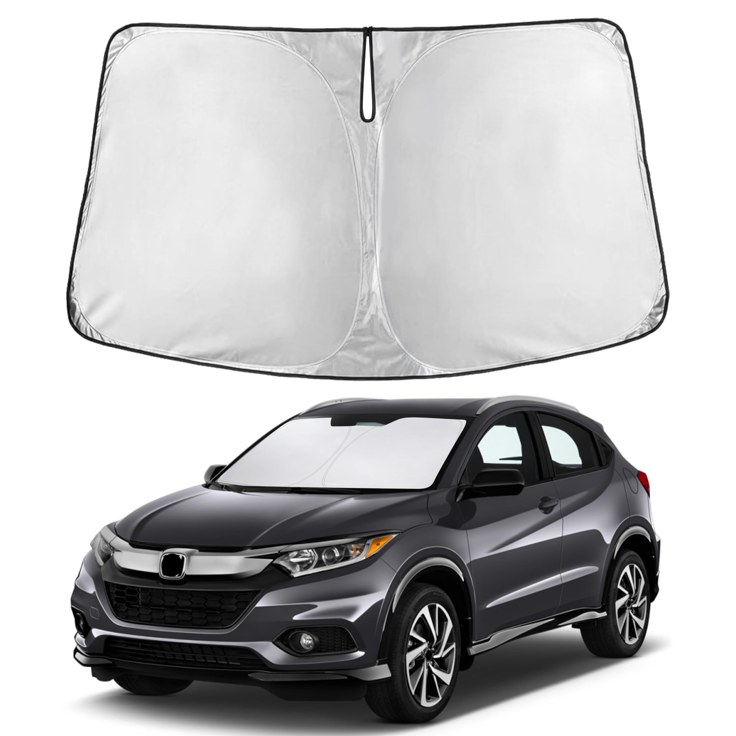 EcoNour RV Windshield Sunshade | Reflective RV Windshield Cover for UV Rays & Heat Protection, Keeps Your RV Motorhome Cool | Shades for RV Fits RVs, Trucks, Motorhomes, Buses | XXXXX-Large 102"x51"