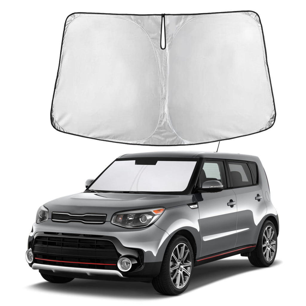 Autovir Windshield Sun Shade, Front car Window Shades Sun Visors