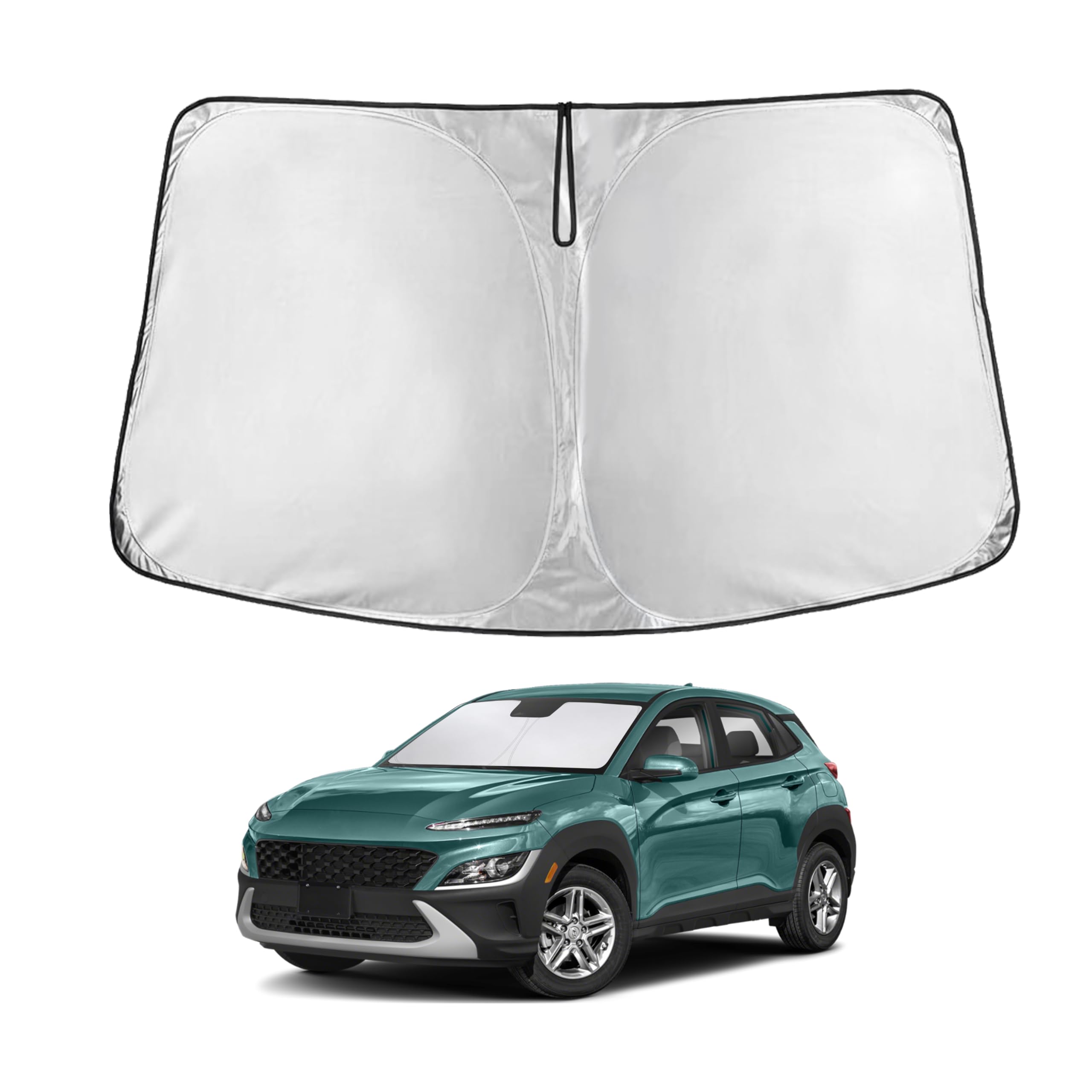 EcoNour RV Windshield Sunshade | Reflective RV Windshield Cover for UV Rays & Heat Protection, Keeps Your RV Motorhome Cool | Shades for RV Fits RVs, Trucks, Motorhomes, Buses | XXXXX-Large 102"x51"