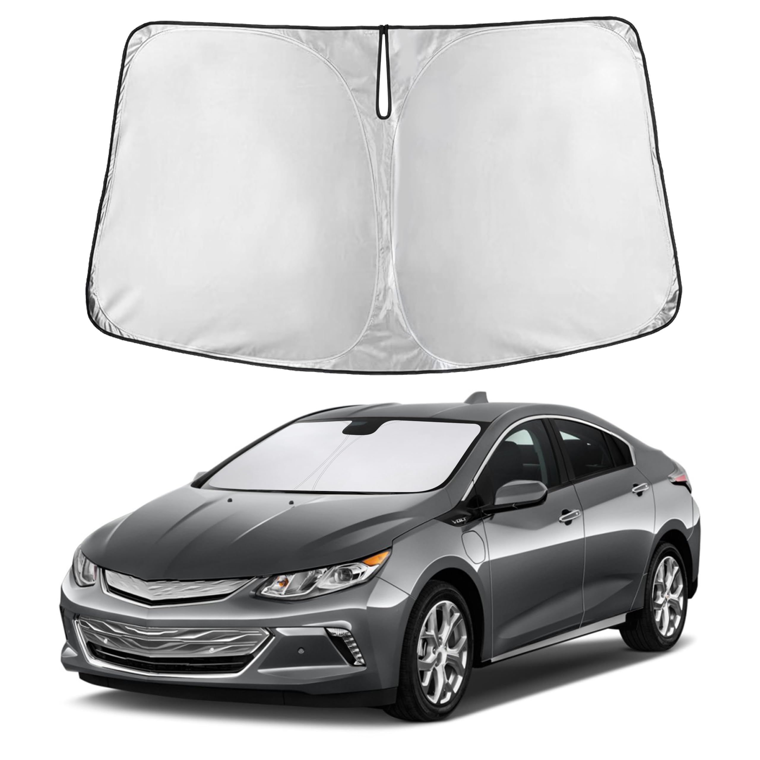 EcoNour RV Windshield Sunshade | Reflective RV Windshield Cover for UV Rays & Heat Protection, Keeps Your RV Motorhome Cool | Shades for RV Fits RVs, Trucks, Motorhomes, Buses | XXXXX-Large 102"x51"