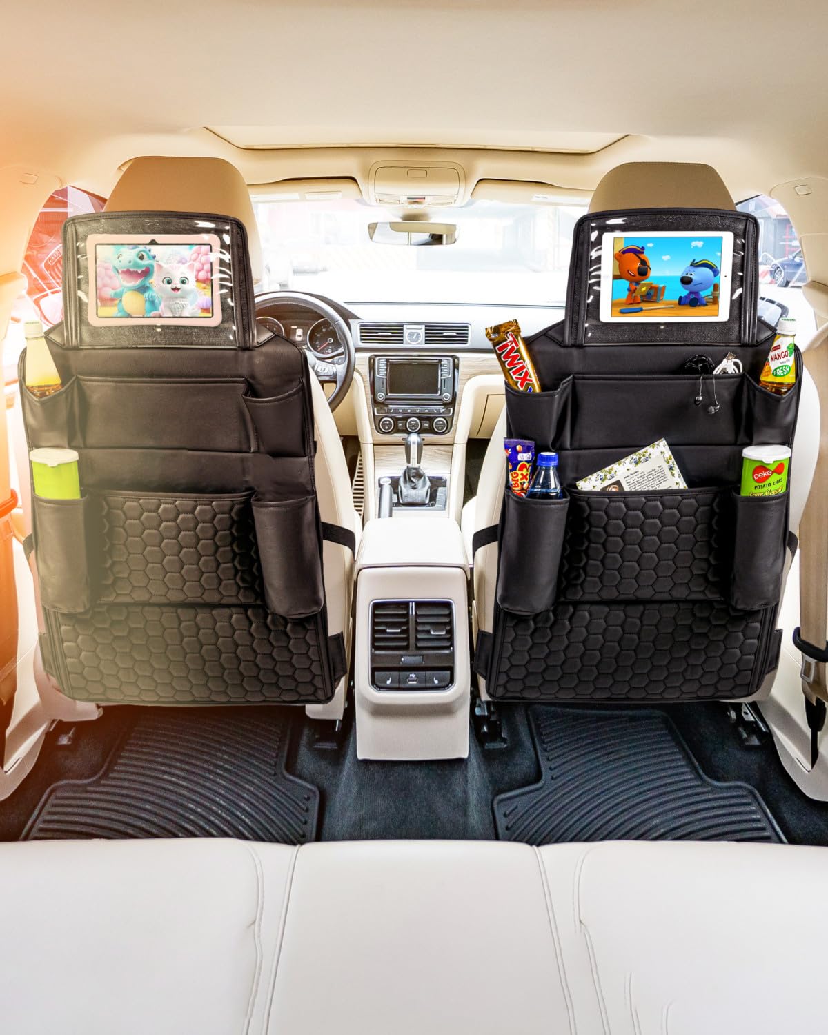 Owleys Backseat Organizer & Kick Mat Seat Protector
