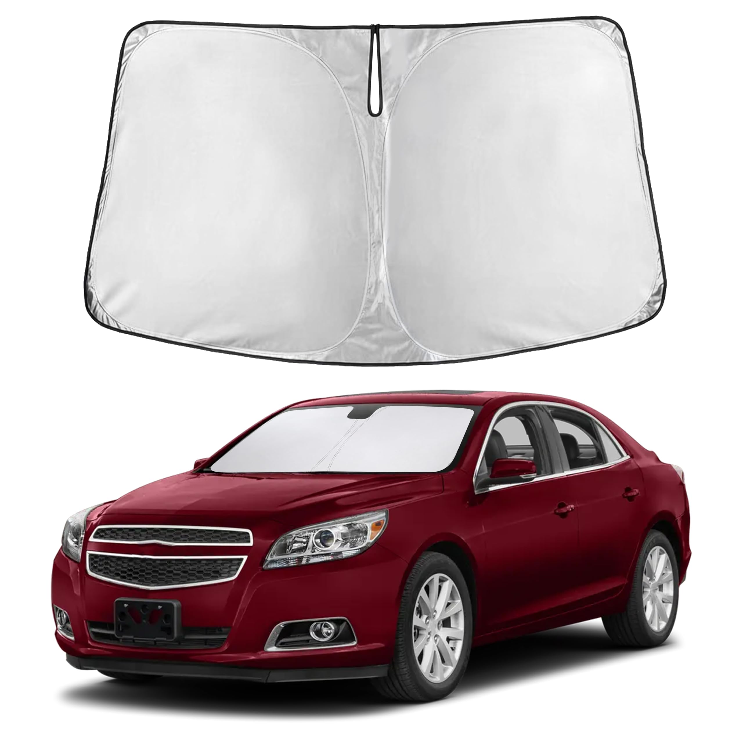EcoNour RV Windshield Sunshade | Reflective RV Windshield Cover for UV Rays & Heat Protection, Keeps Your RV Motorhome Cool | Shades for RV Fits RVs, Trucks, Motorhomes, Buses | XXXXX-Large 102"x51"