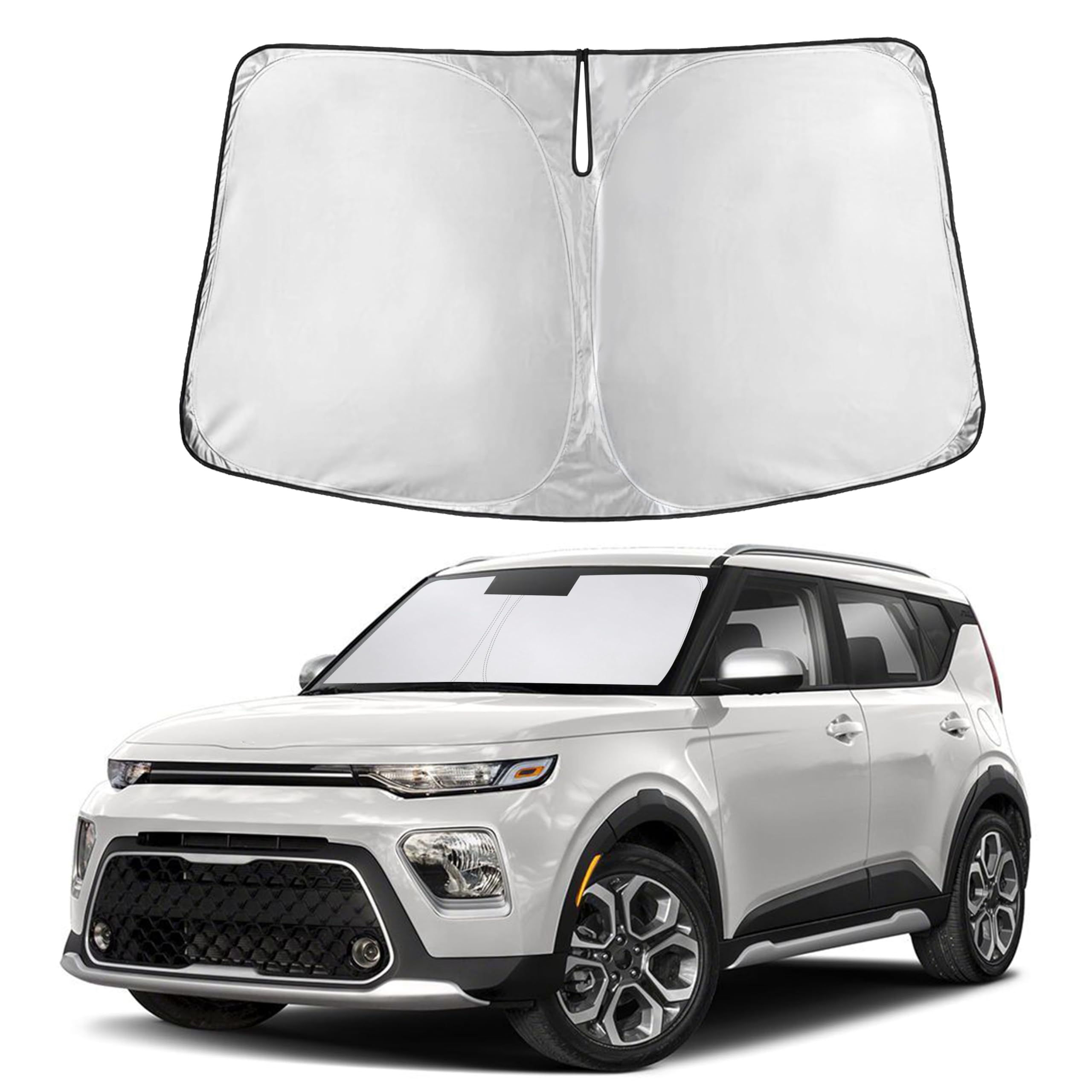 Autovir Windshield Sun Shade, Front car Window Shades Sun Visors