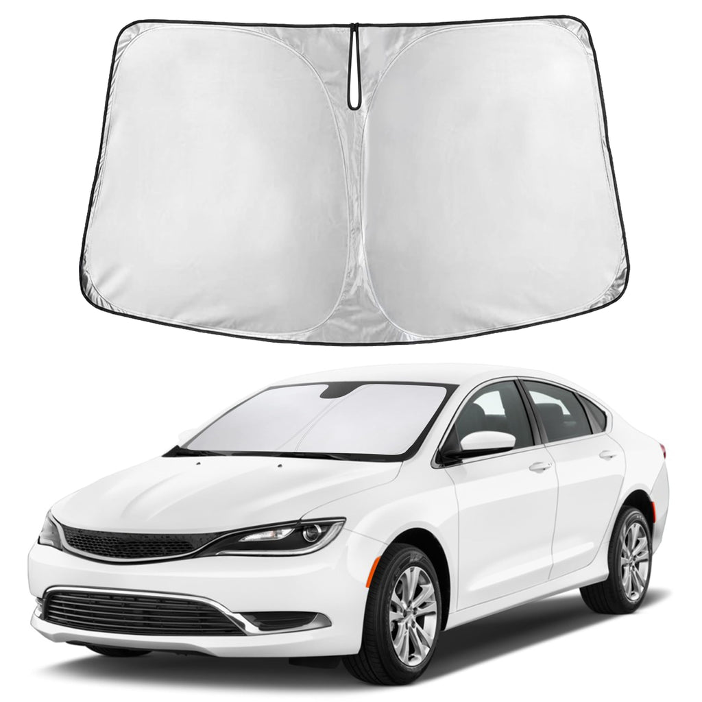 EcoNour RV Windshield Sunshade | Reflective RV Windshield Cover for UV Rays & Heat Protection, Keeps Your RV Motorhome Cool | Shades for RV Fits RVs, Trucks, Motorhomes, Buses | XXXXX-Large 102"x51"
