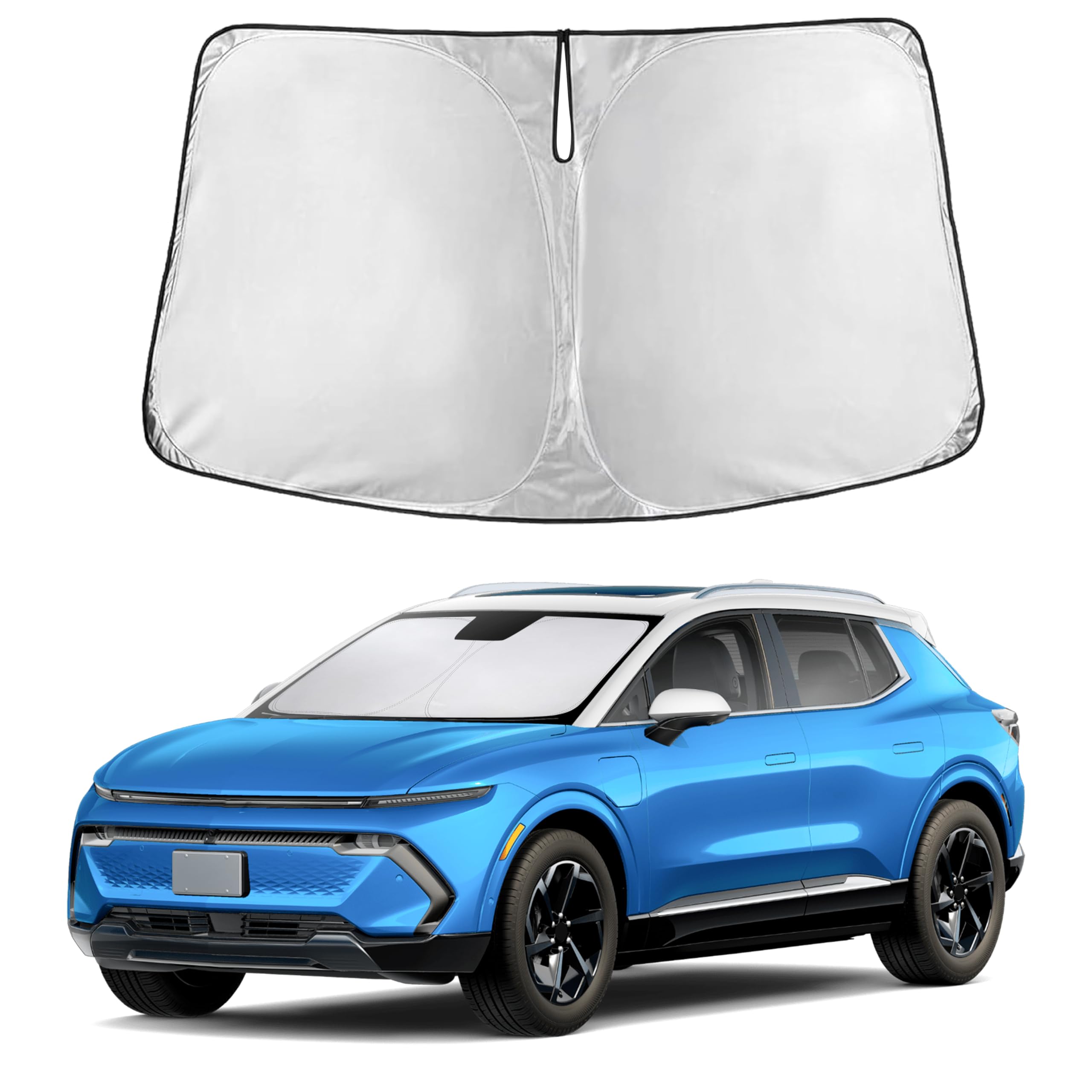 EcoNour RV Windshield Sunshade | Reflective RV Windshield Cover for UV Rays & Heat Protection, Keeps Your RV Motorhome Cool | Shades for RV Fits RVs, Trucks, Motorhomes, Buses | XXXXX-Large 102"x51"