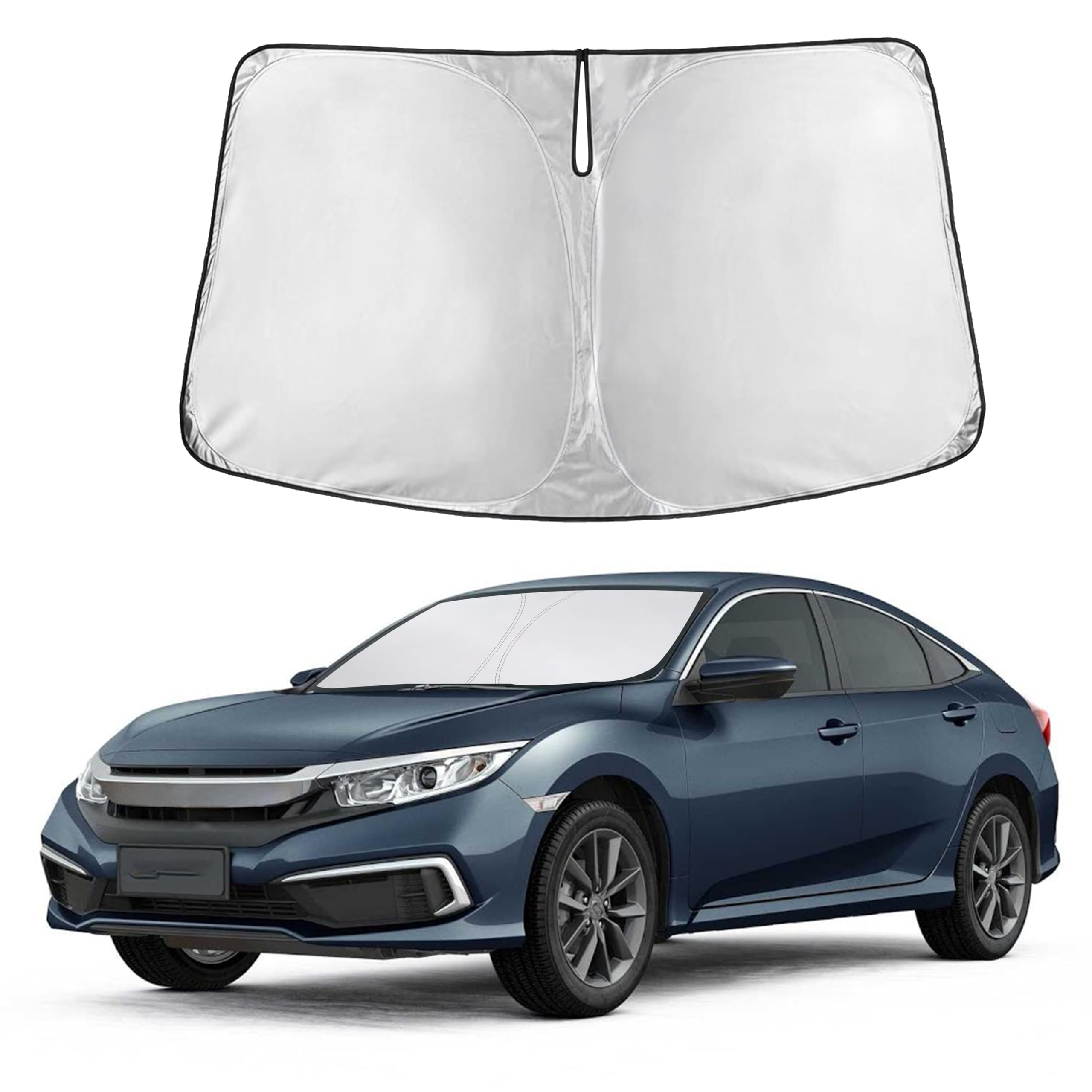 Autovir Windshield Sun Shade, Front car Window Shades Sun Visors