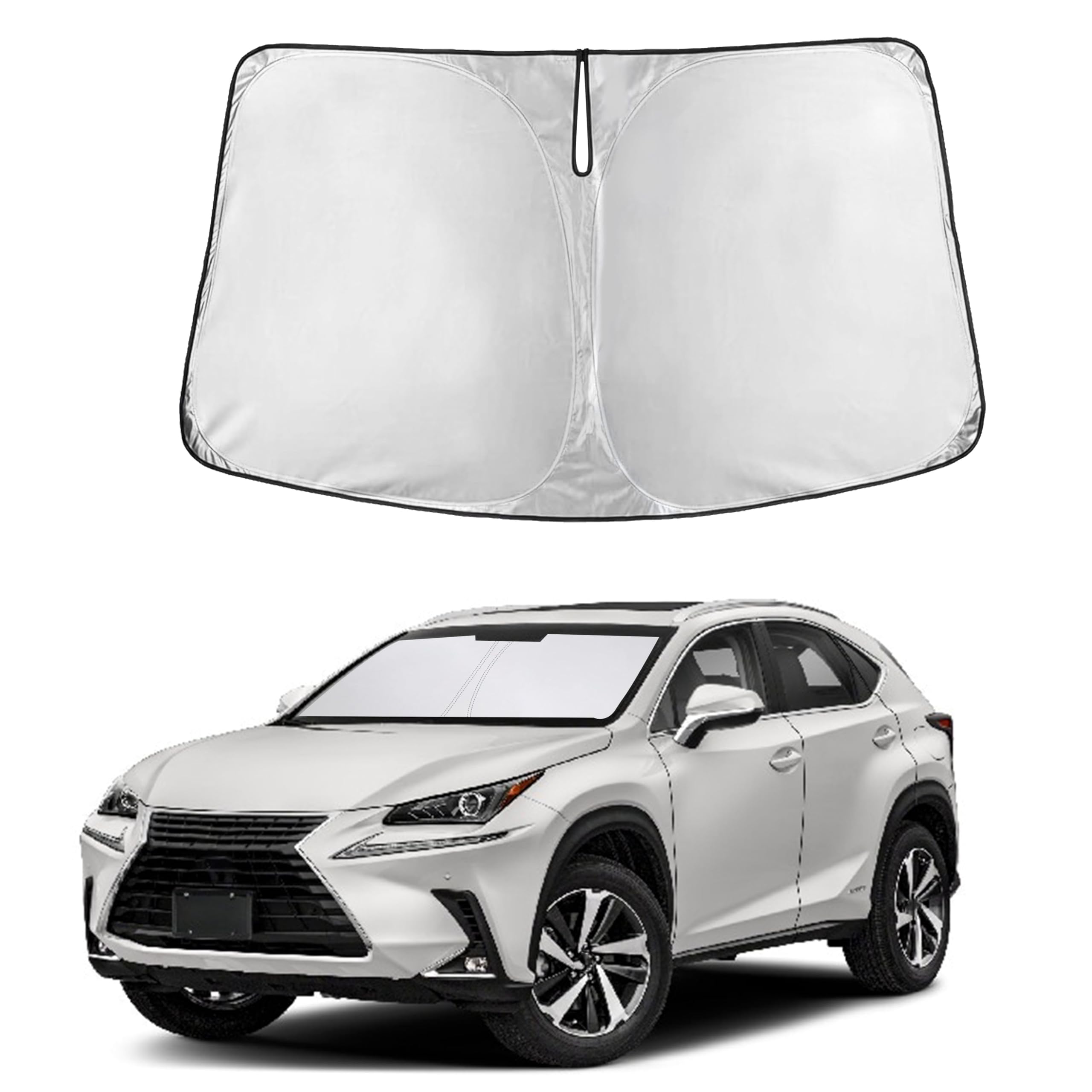 Autovir Windshield Sun Shade, Front car Window Shades Sun Visors