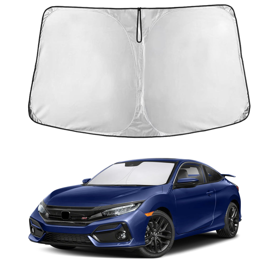 EcoNour RV Windshield Sunshade | Reflective RV Windshield Cover for UV Rays & Heat Protection, Keeps Your RV Motorhome Cool | Shades for RV Fits RVs, Trucks, Motorhomes, Buses | XXXXX-Large 102"x51"