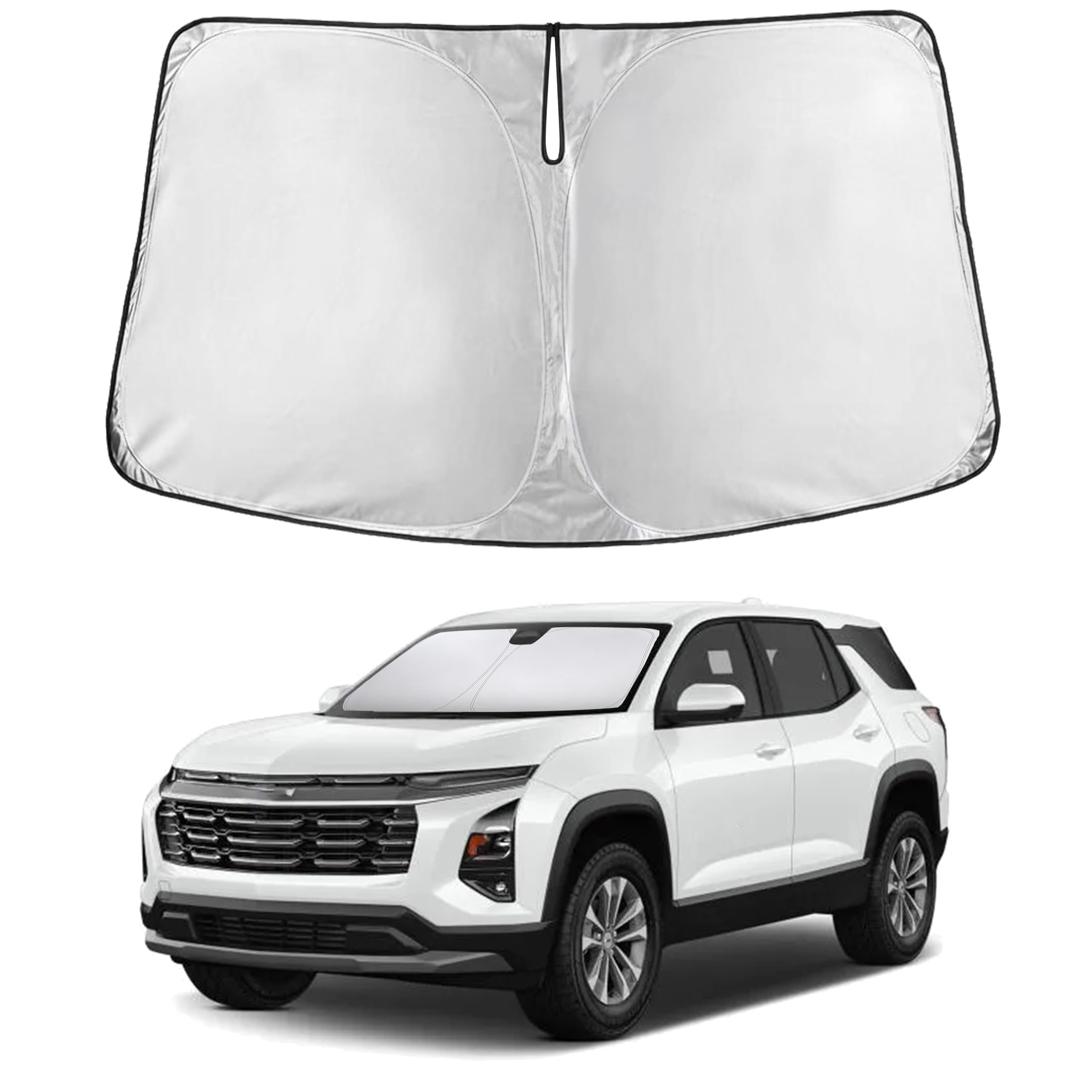 EcoNour RV Windshield Sunshade | Reflective RV Windshield Cover for UV Rays & Heat Protection, Keeps Your RV Motorhome Cool | Shades for RV Fits RVs, Trucks, Motorhomes, Buses | XXXXX-Large 102"x51"