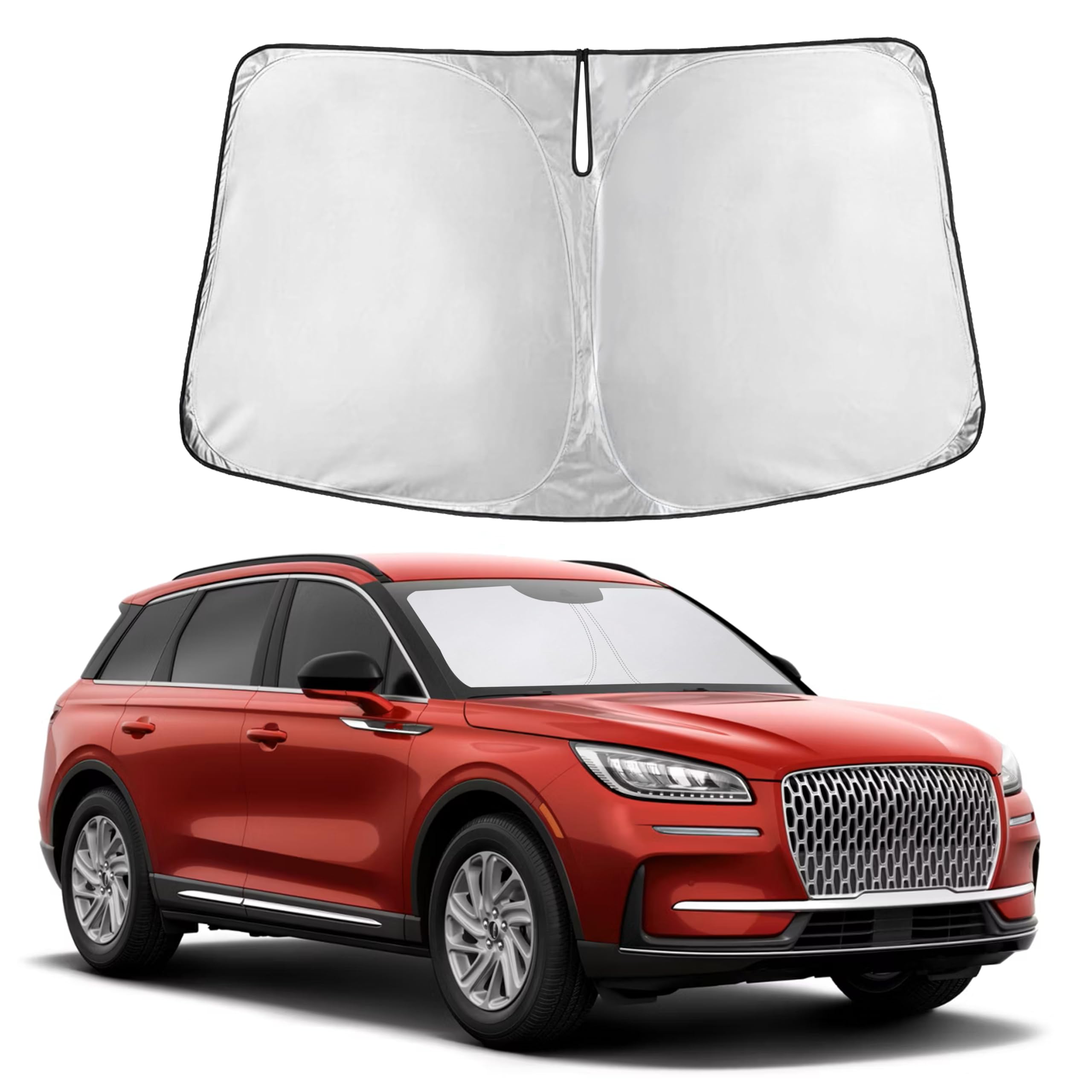 Autovir Windshield Sun Shade, Front car Window Shades Sun Visors
