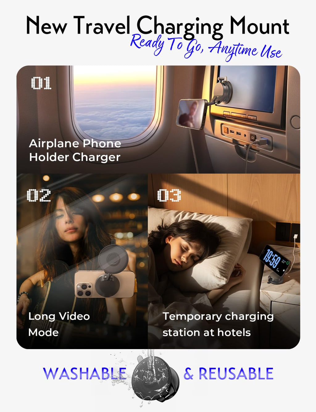 LISEN 15W MagSafe Wireless Car Mount Charger
