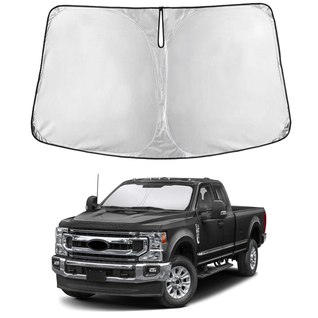 EcoNour RV Windshield Sunshade | Reflective RV Windshield Cover for UV Rays & Heat Protection, Keeps Your RV Motorhome Cool | Shades for RV Fits RVs, Trucks, Motorhomes, Buses | XXXXX-Large 102"x51"