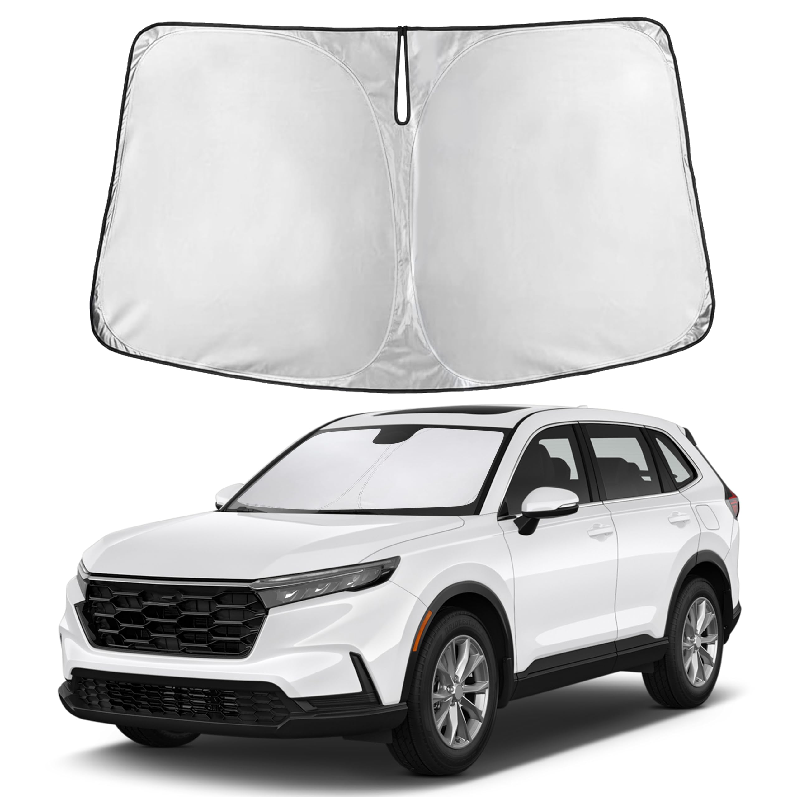 Autovir Windshield Sun Shade, Front car Window Shades Sun Visors