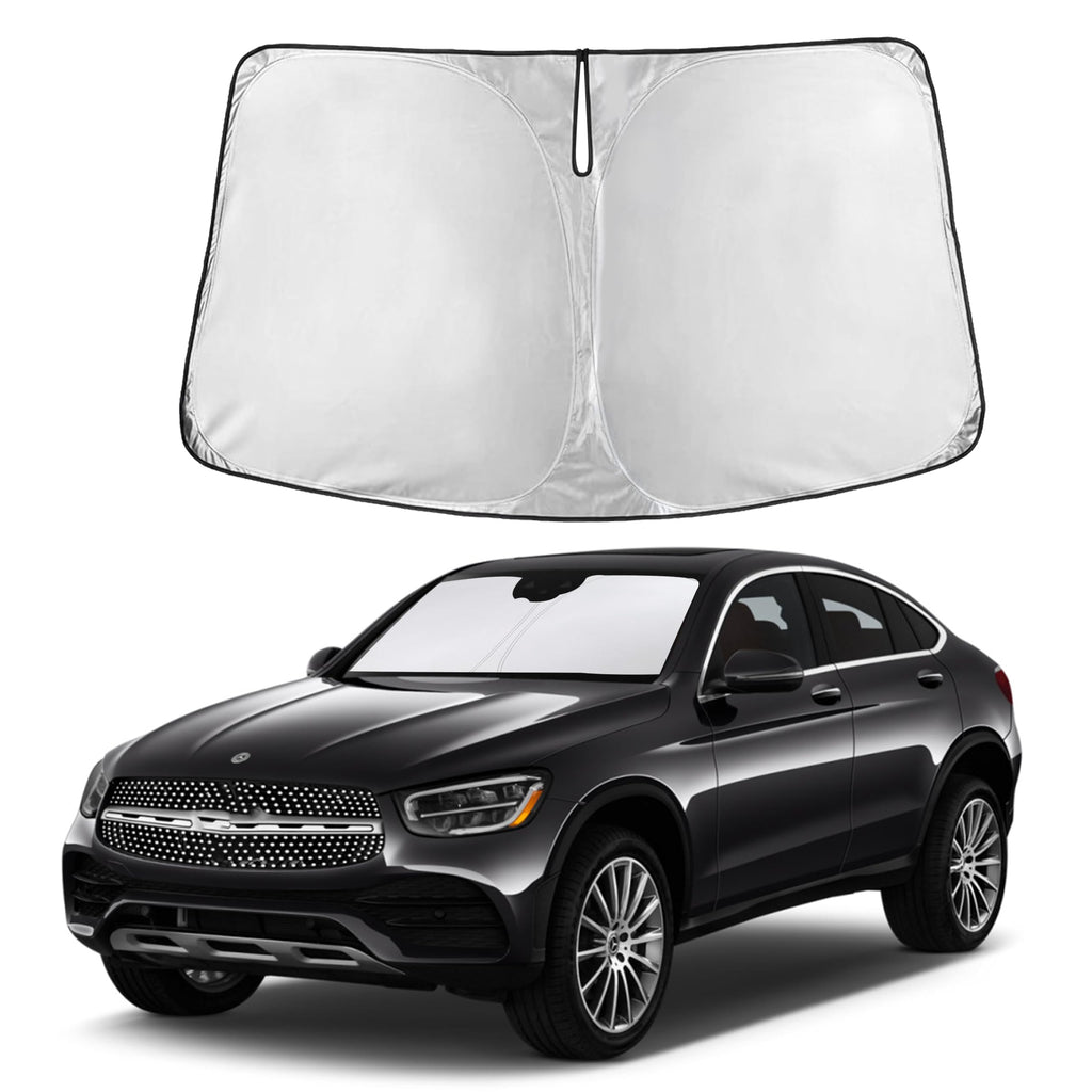 Autovir Windshield Sun Shade, Front car Window Shades Sun Visors
