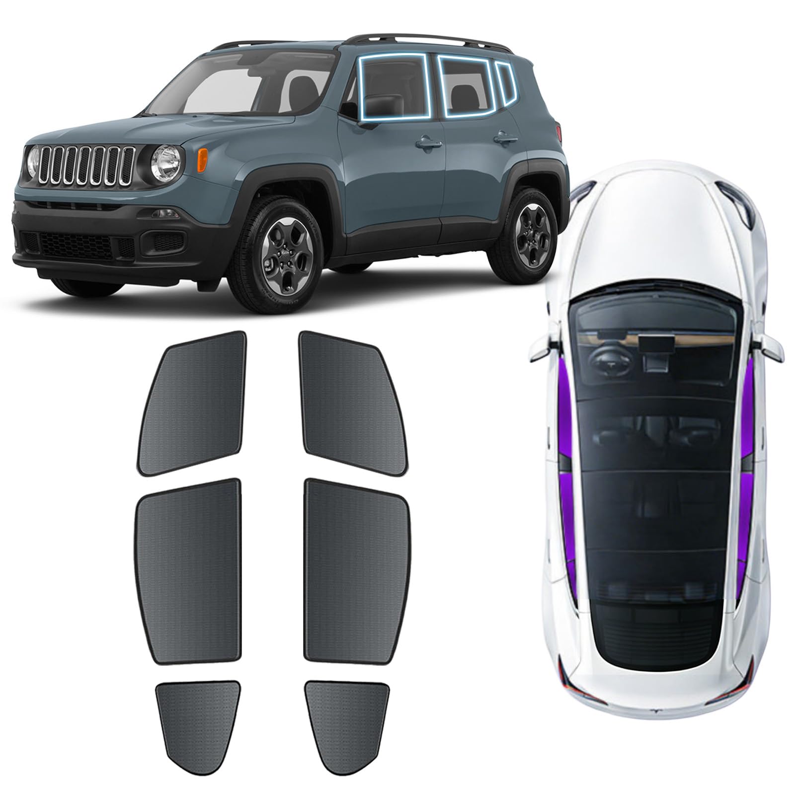 Magnetic Window Sun Shades for 2010–2014 Subaru Outback