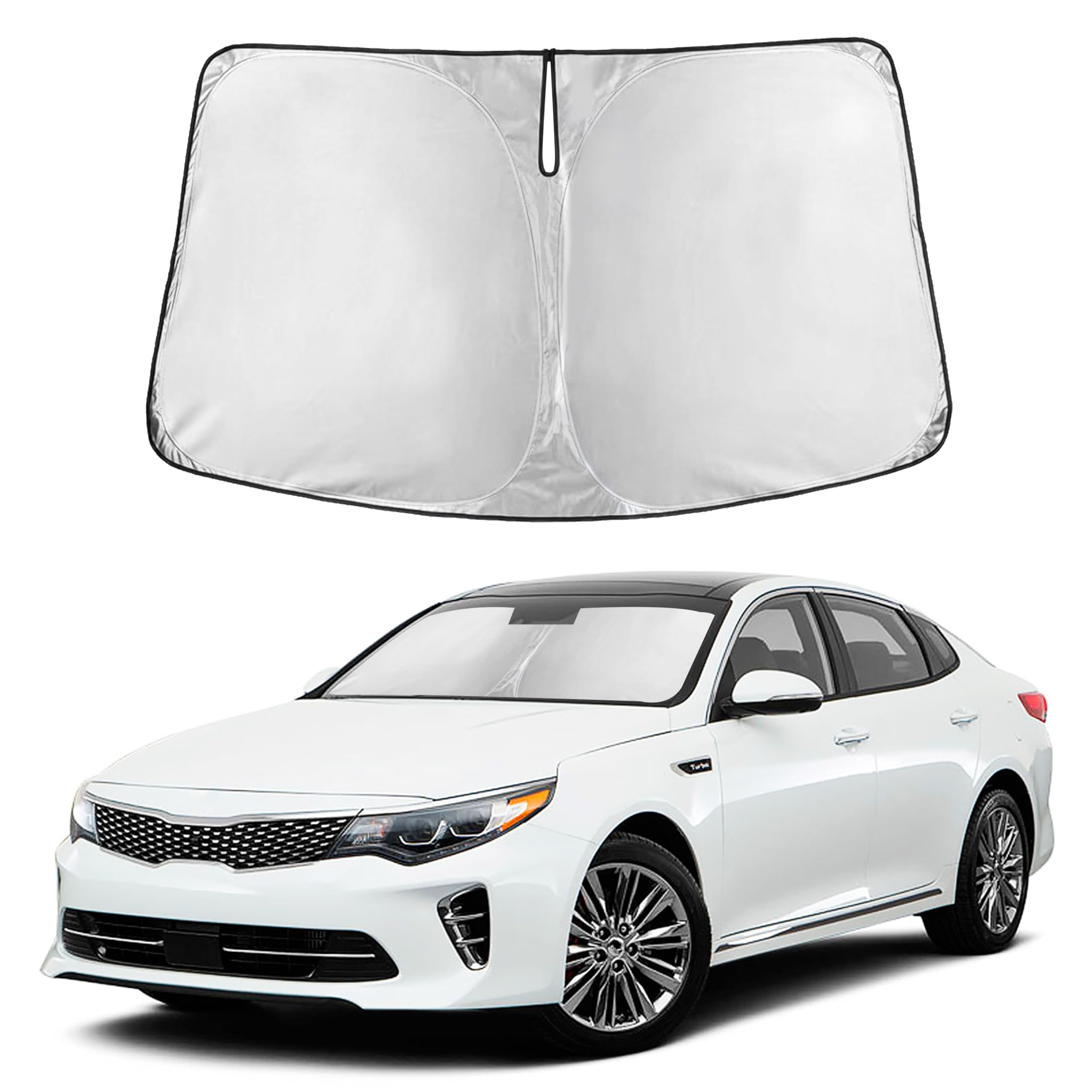 Autovir Windshield Sun Shade, Front car Window Shades Sun Visors
