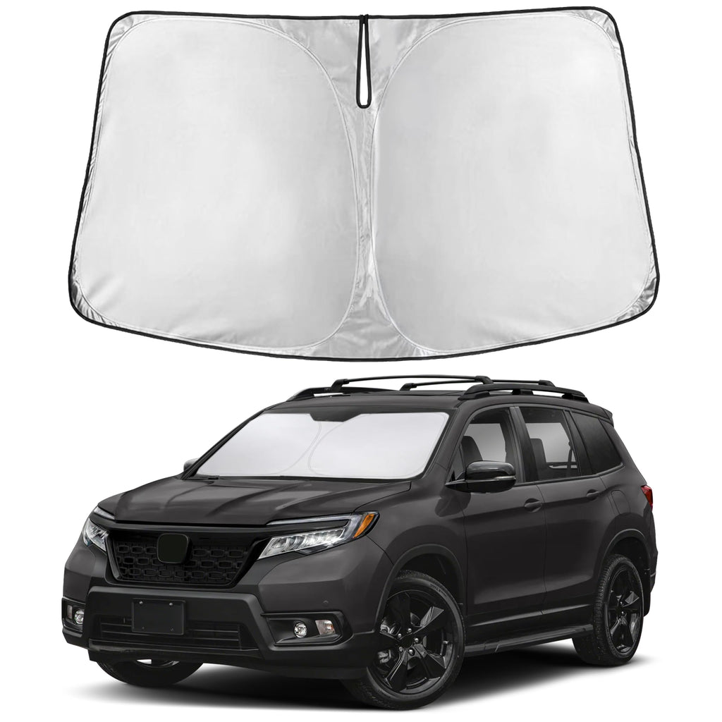 EcoNour RV Windshield Sunshade | Reflective RV Windshield Cover for UV Rays & Heat Protection, Keeps Your RV Motorhome Cool | Shades for RV Fits RVs, Trucks, Motorhomes, Buses | XXXXX-Large 102"x51"