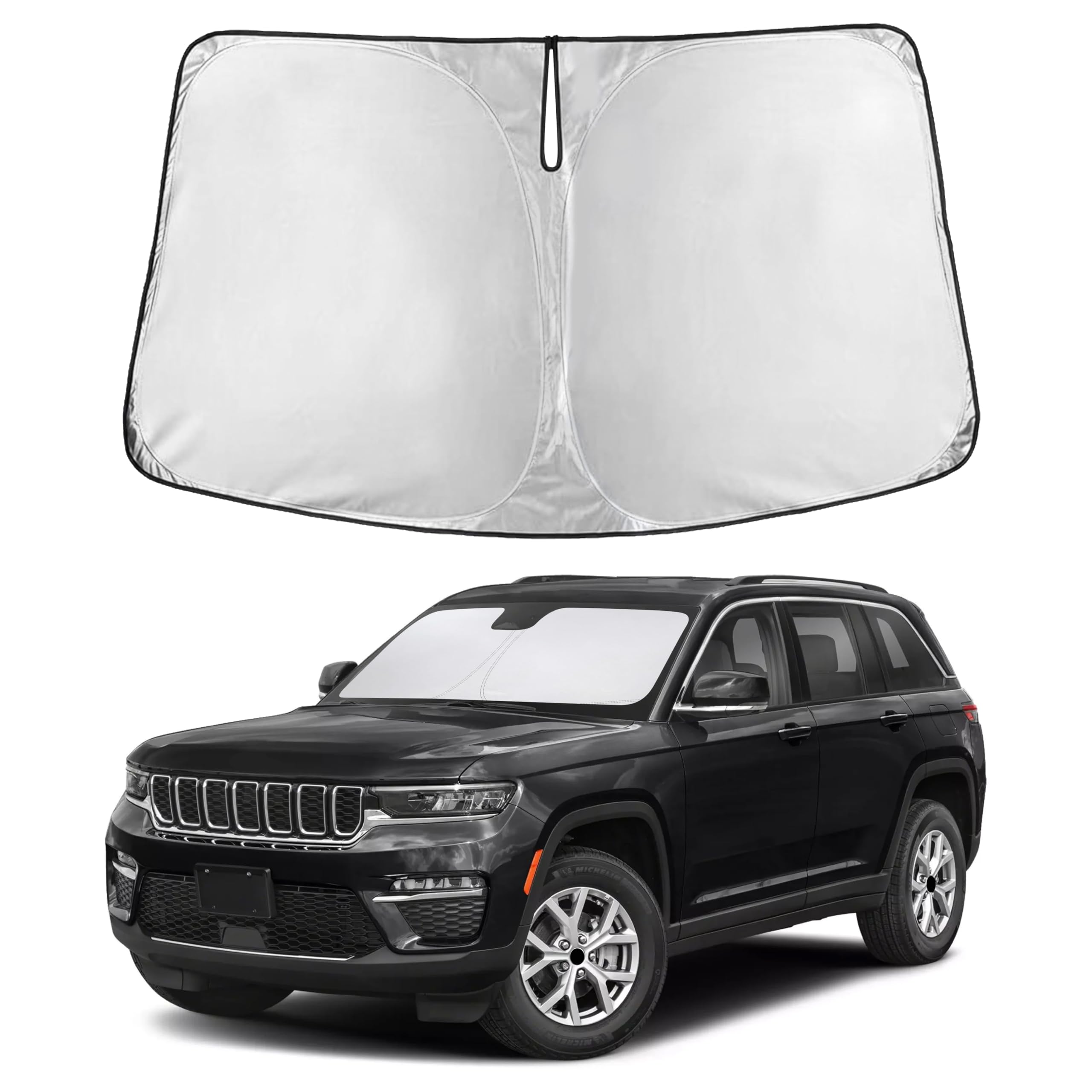 Autovir Windshield Sun Shade, Front car Window Shades Sun Visors