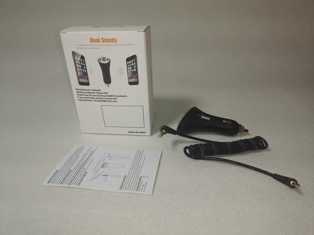 EloBeth Bluetooth Audio Receiver & FM Car Transmitter