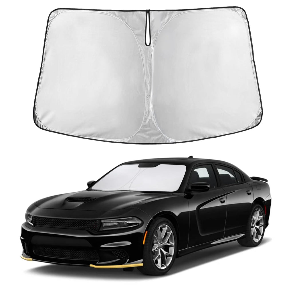 Autovir Windshield Sun Shade, Front car Window Shades Sun Visors