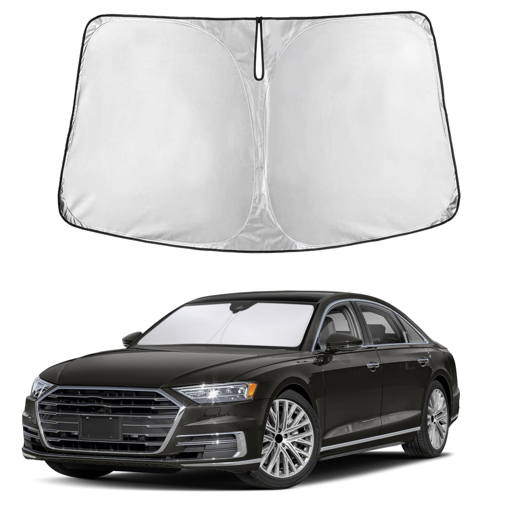 EcoNour RV Windshield Sunshade | Reflective RV Windshield Cover for UV Rays & Heat Protection, Keeps Your RV Motorhome Cool | Shades for RV Fits RVs, Trucks, Motorhomes, Buses | XXXXX-Large 102"x51"