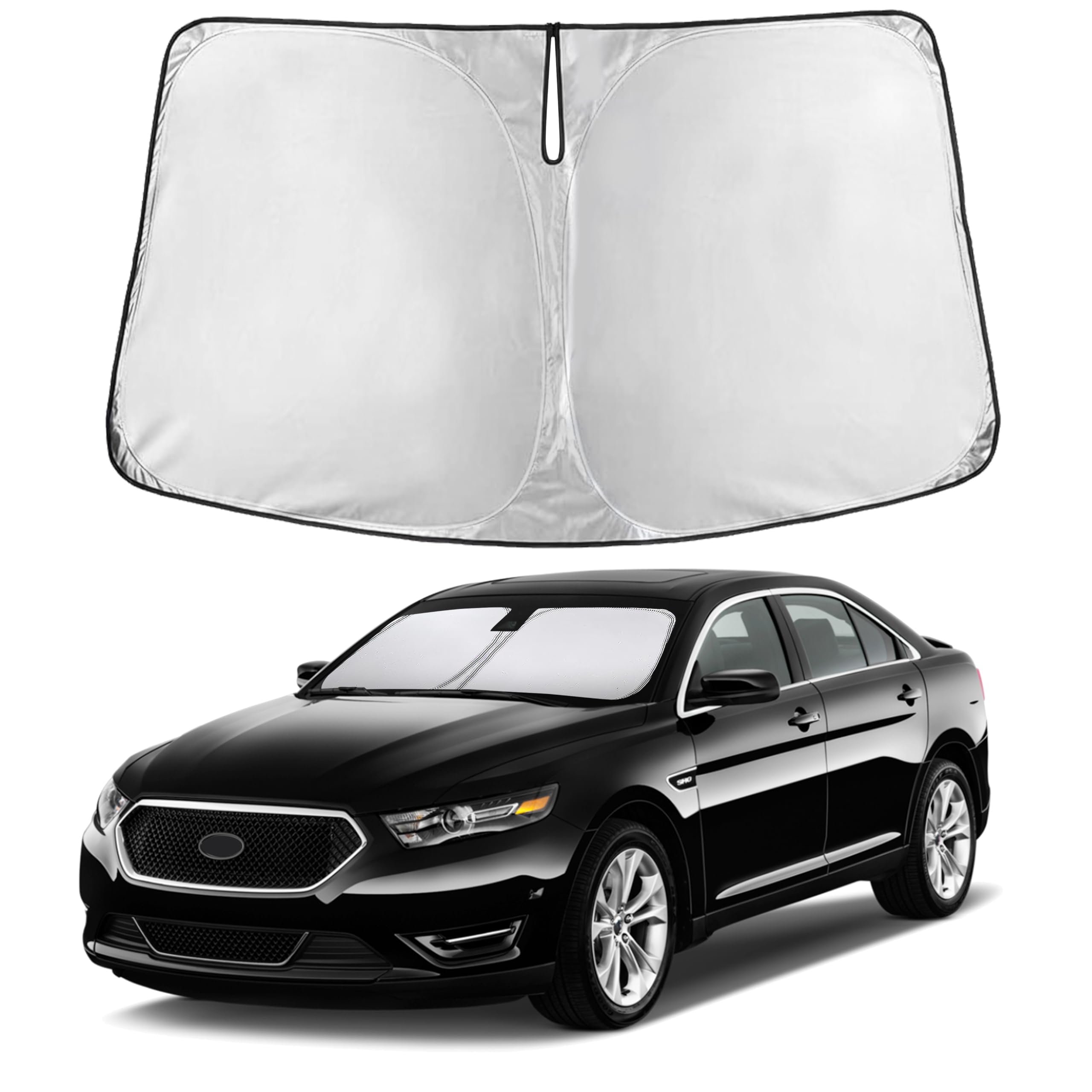 EcoNour RV Windshield Sunshade | Reflective RV Windshield Cover for UV Rays & Heat Protection, Keeps Your RV Motorhome Cool | Shades for RV Fits RVs, Trucks, Motorhomes, Buses | XXXXX-Large 102"x51"