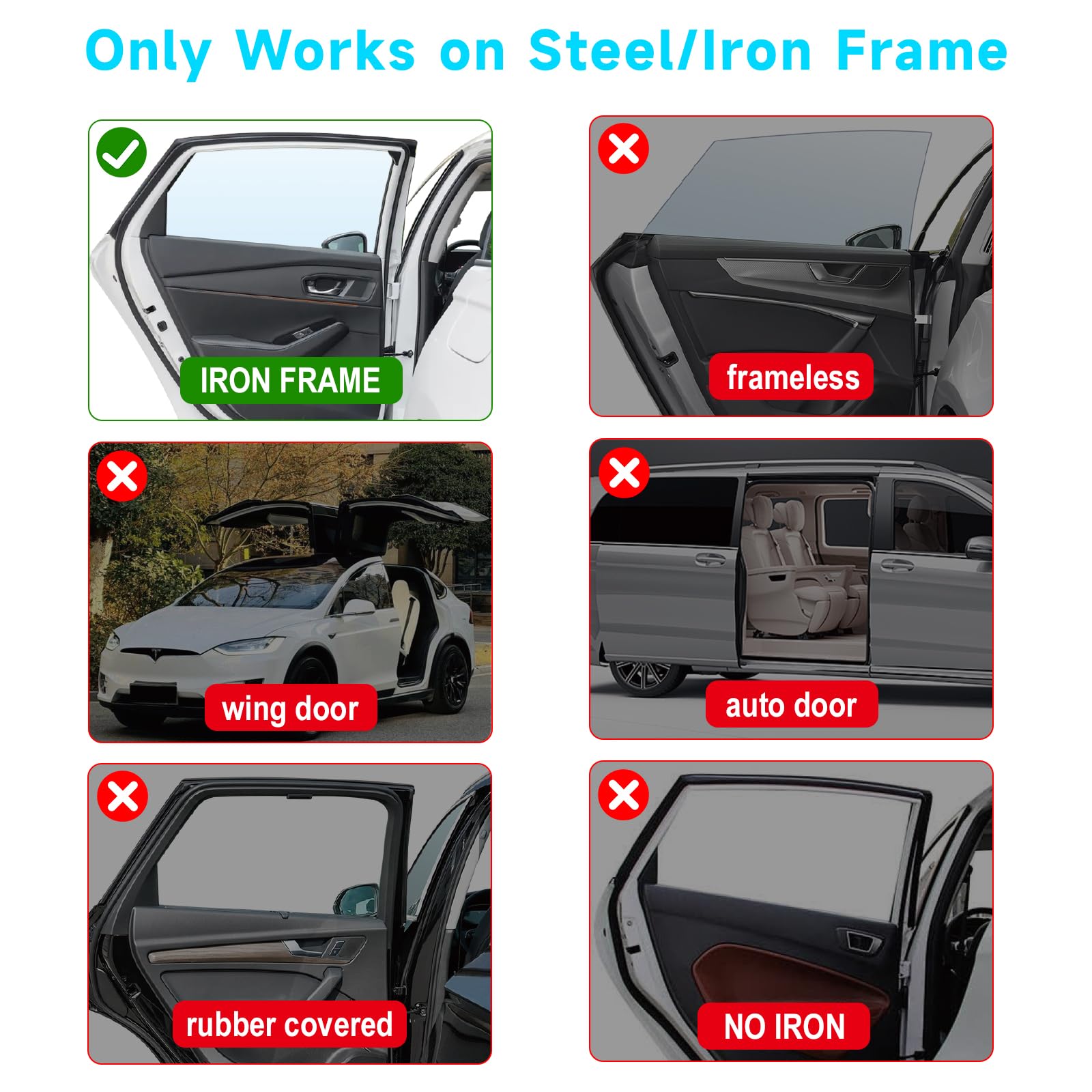 DIZA100 Car Window Shade for Baby, Magnetic Sun Shade for Side Windows with Cute Patterns, Full and Half Shade Options, UV Protection