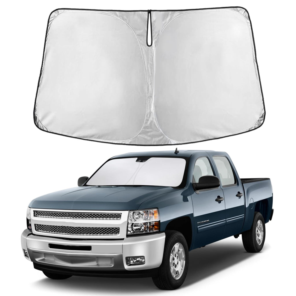 EcoNour RV Windshield Sunshade | Reflective RV Windshield Cover for UV Rays & Heat Protection, Keeps Your RV Motorhome Cool | Shades for RV Fits RVs, Trucks, Motorhomes, Buses | XXXXX-Large 102"x51"
