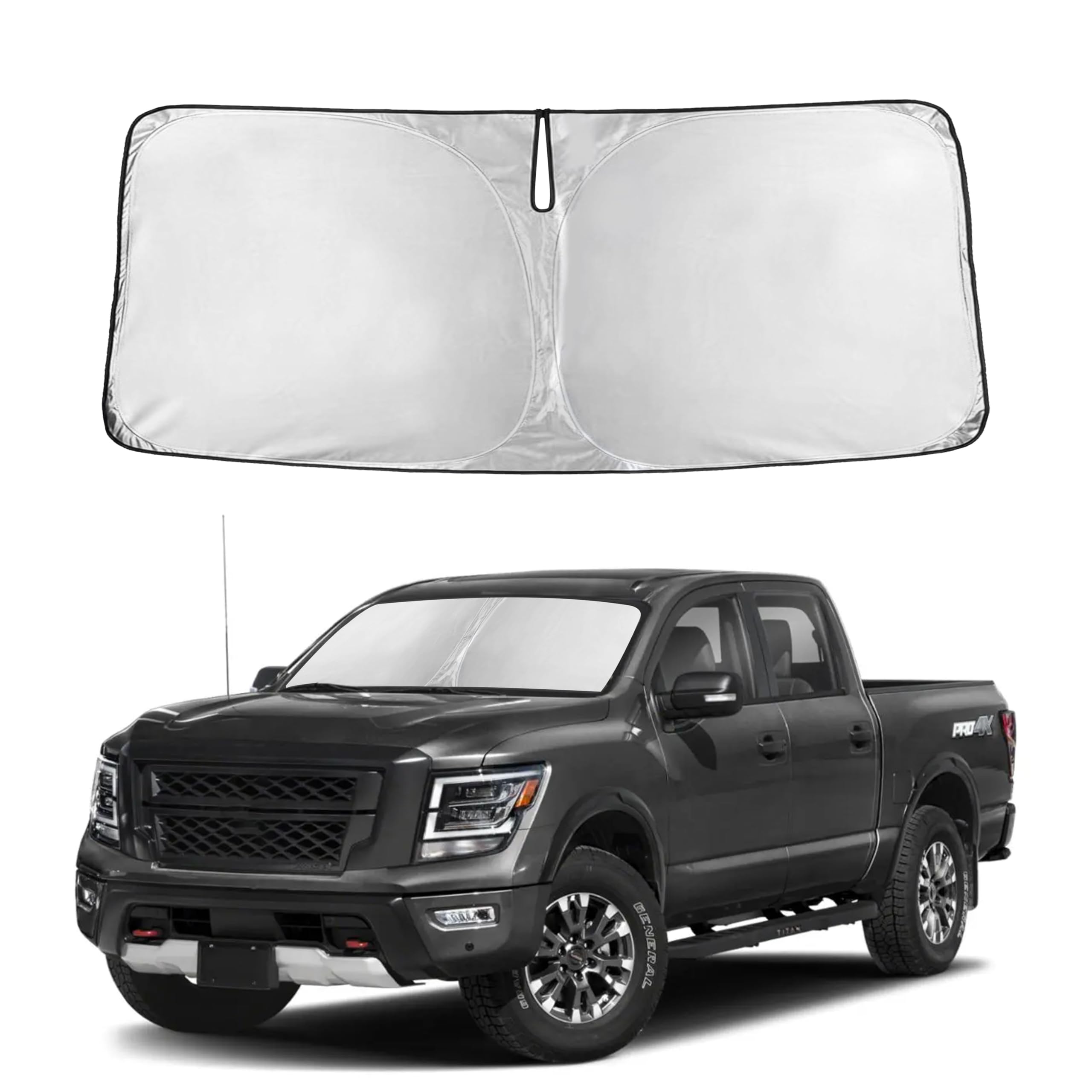 Autovir Windshield Sun Shade, Front car Window Shades Sun Visors