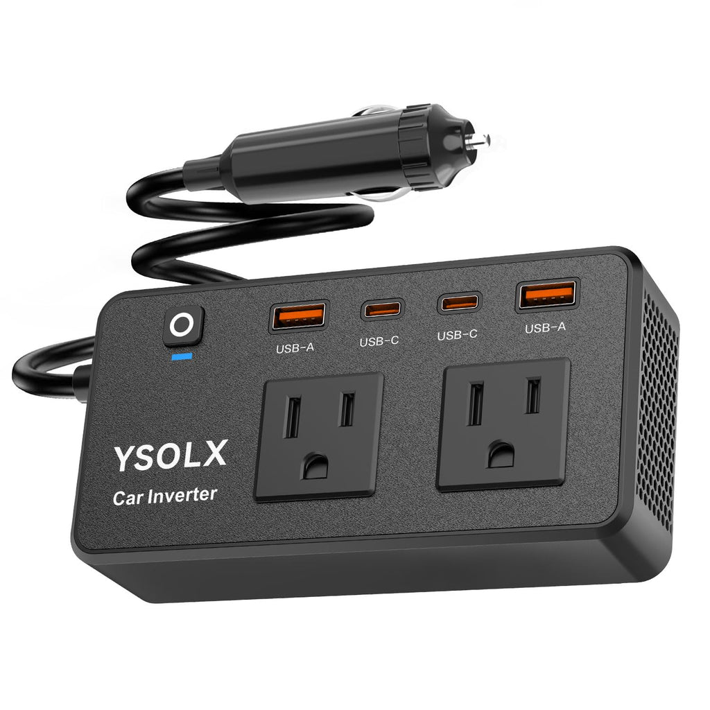 YSOLX 300W 12V-to-110V Car Power Inverter Adapter