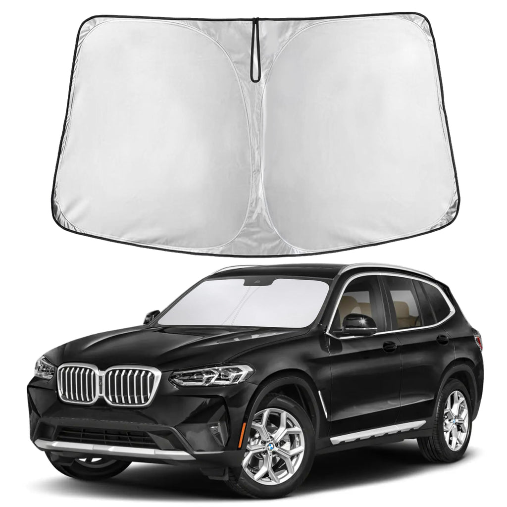 EcoNour RV Windshield Sunshade | Reflective RV Windshield Cover for UV Rays & Heat Protection, Keeps Your RV Motorhome Cool | Shades for RV Fits RVs, Trucks, Motorhomes, Buses | XXXXX-Large 102"x51"
