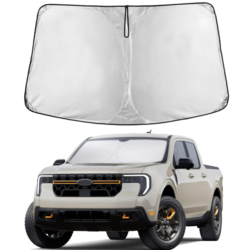 EcoNour RV Windshield Sunshade | Reflective RV Windshield Cover for UV Rays & Heat Protection, Keeps Your RV Motorhome Cool | Shades for RV Fits RVs, Trucks, Motorhomes, Buses | XXXXX-Large 102"x51"